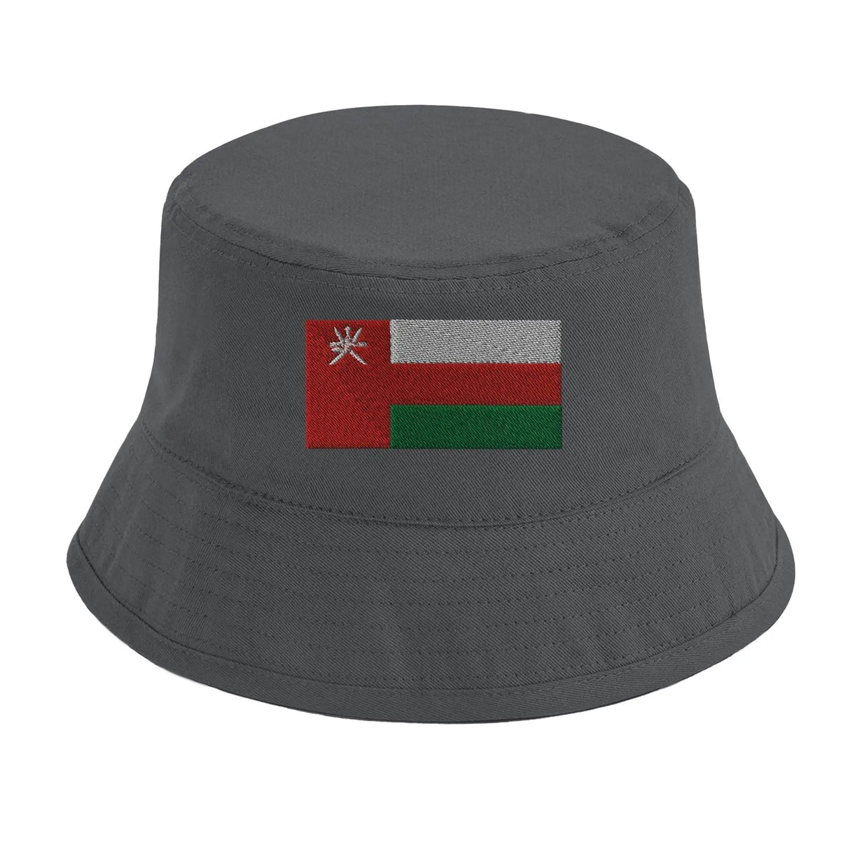 Chapeau bob drapeau d’oman coton brodé léger et tendance