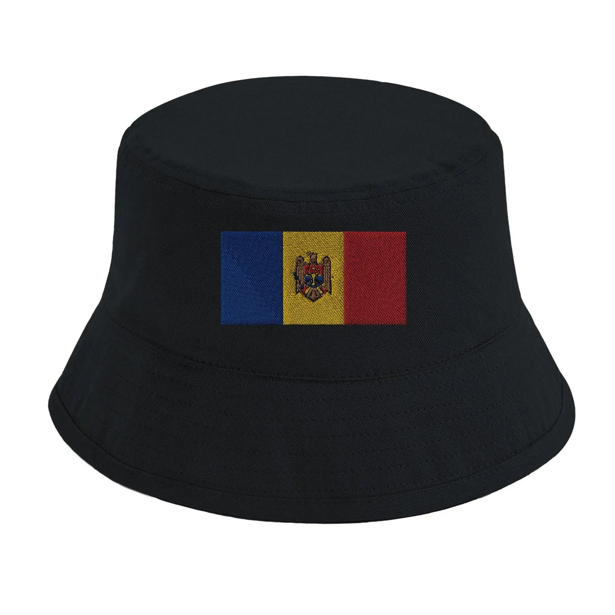 Chapeau bob drapeau moldavie coton brodé excellente respirabilité