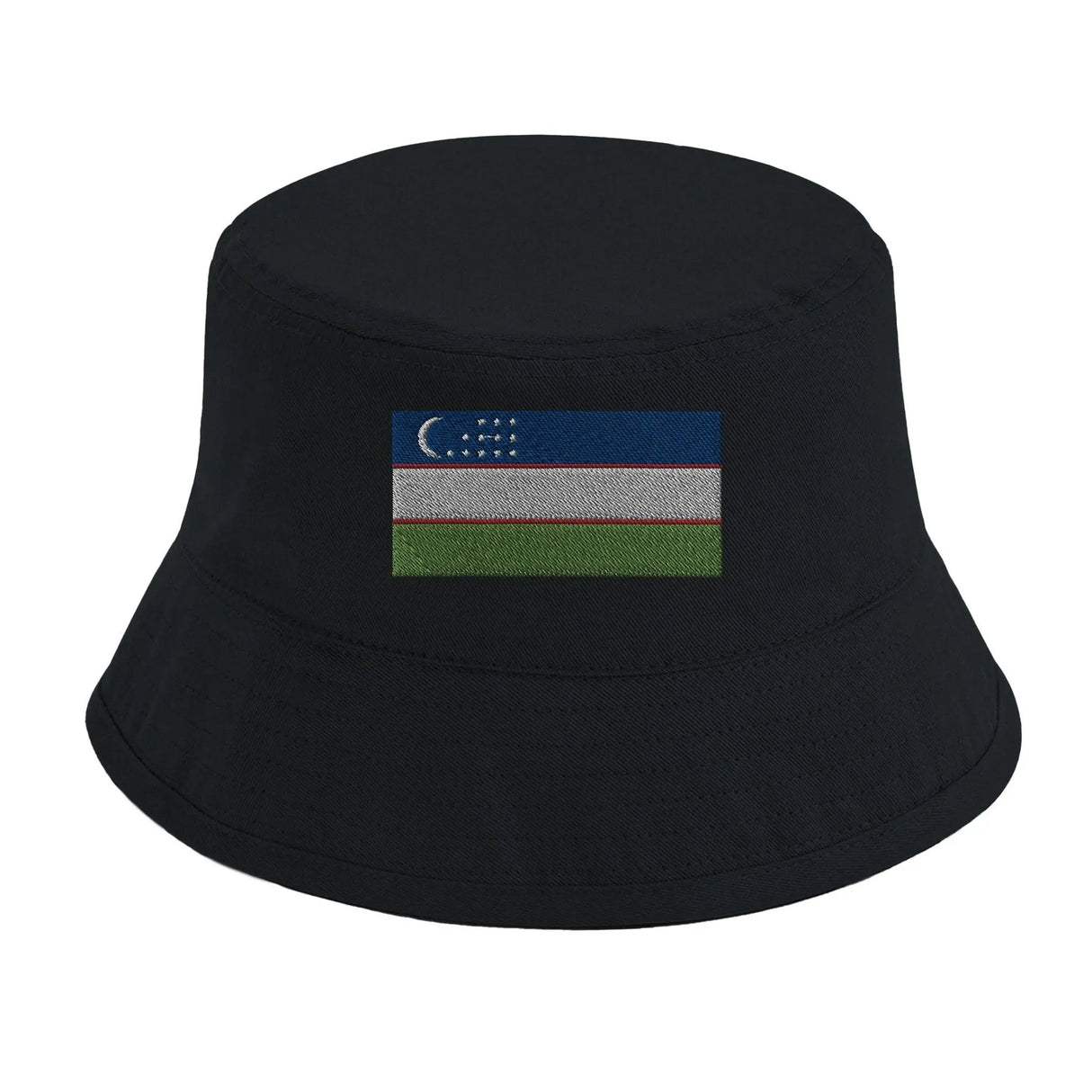 Chapeau bob drapeau ouzbékistan coton brodé respirant