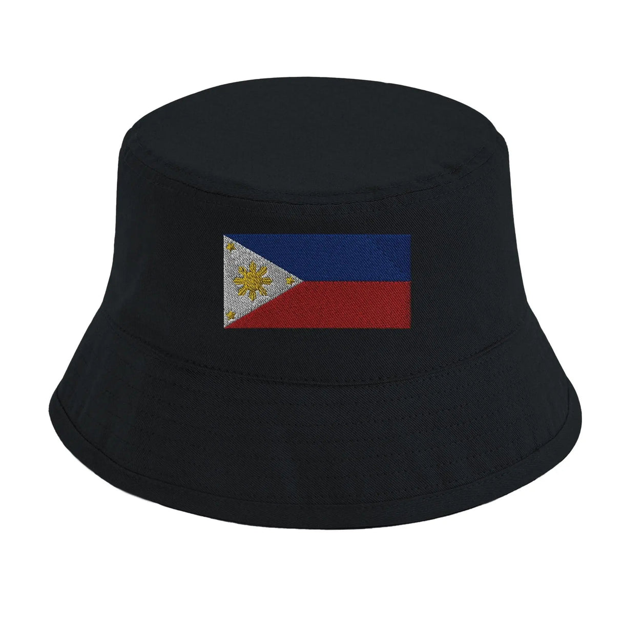 Chapeau bob drapeau philippines coton brodé respirant