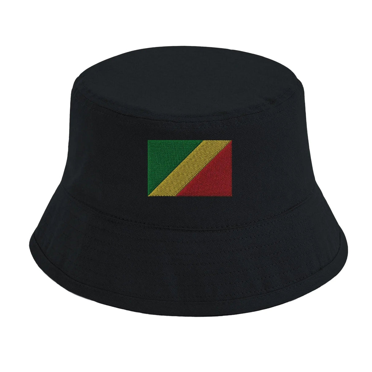 Chapeau bob drapeau république du congo coton brodé