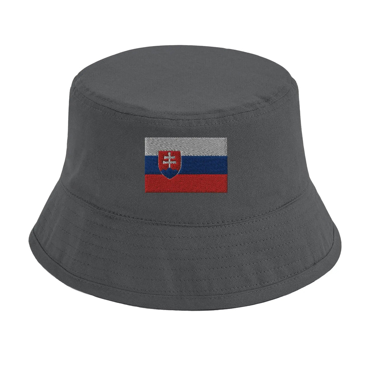 Chapeau bob drapeau slovaquie coton brodé respirant