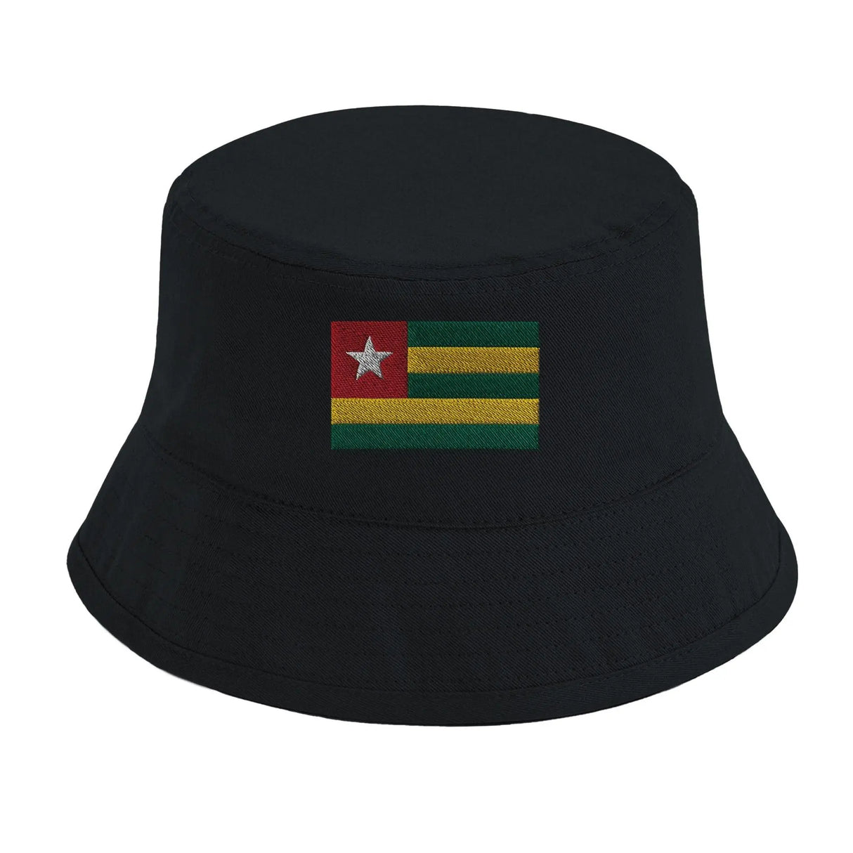 Chapeau bob drapeau togo coton brodé excellente respirabilité