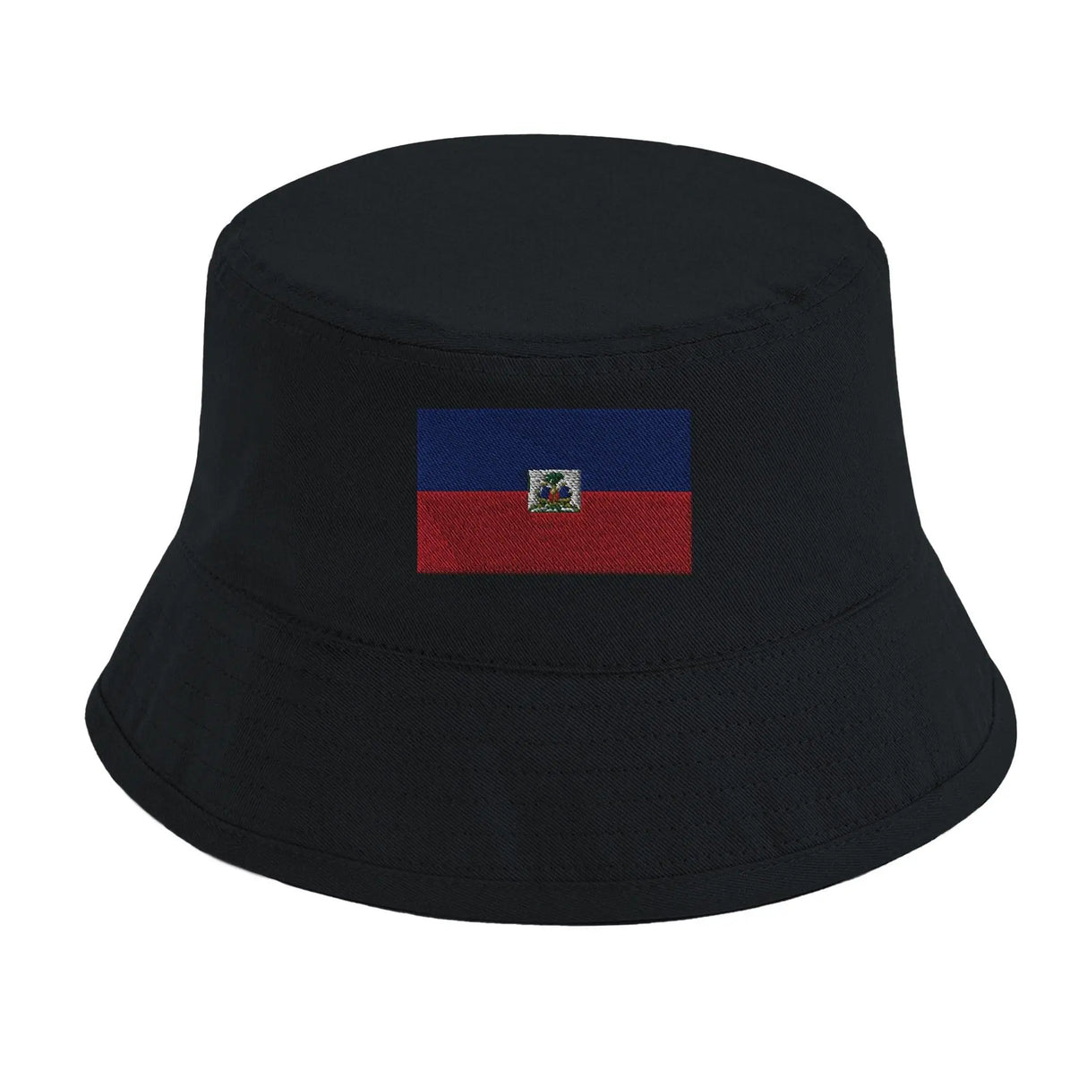 Chapeau bob haïti coton brodé couleurs drapeau léger