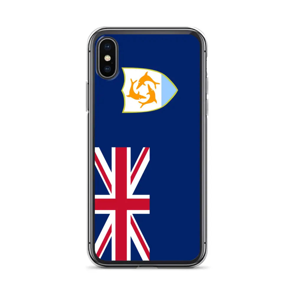 Coque iphone drapeau anguilla souple antichoc transparente