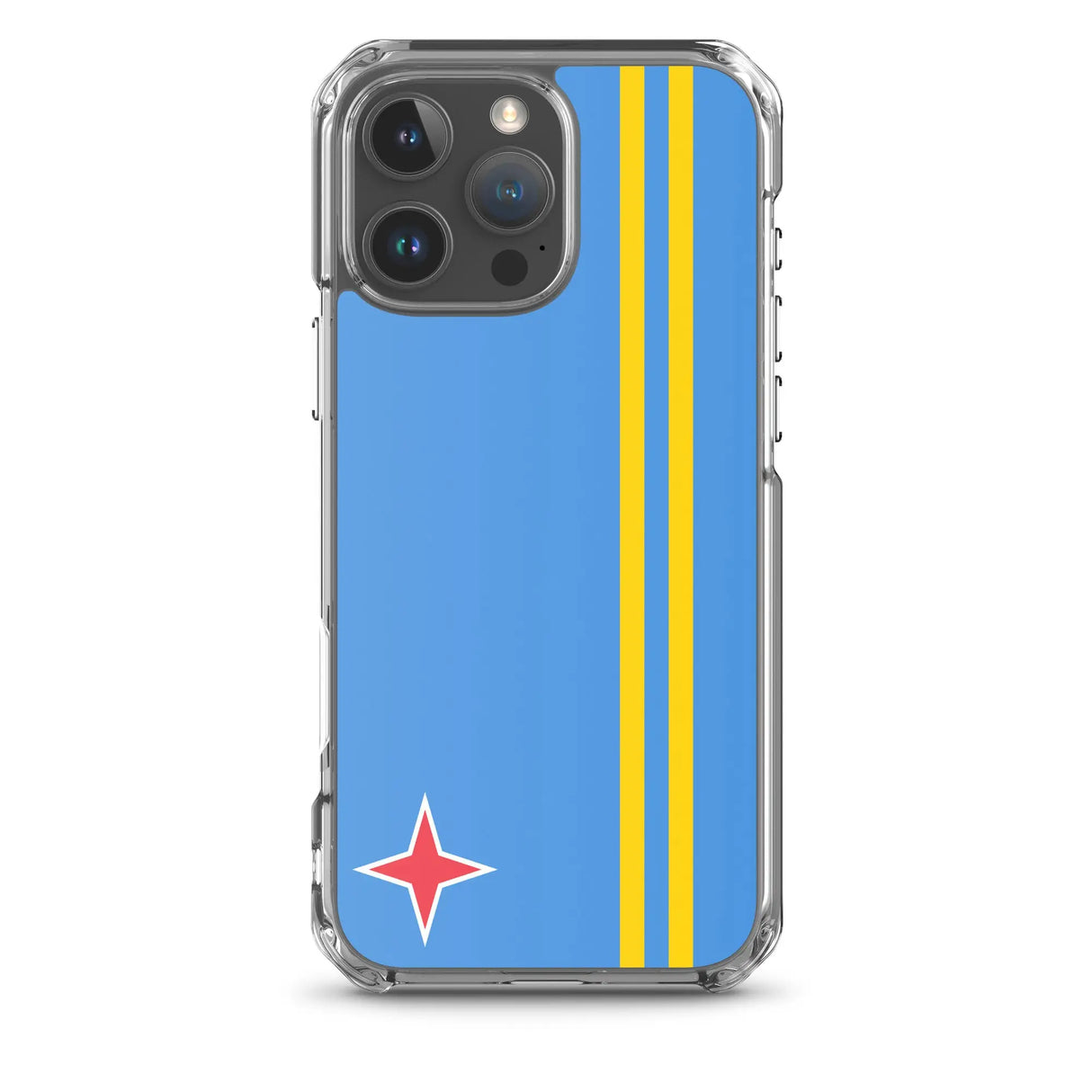 Coque iphone drapeau aruba souple antichoc transparente