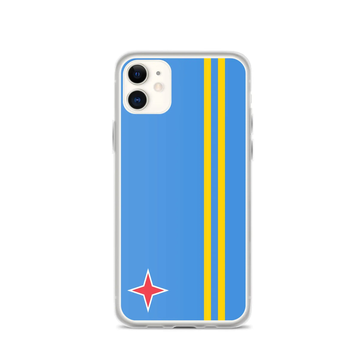 Coque iphone drapeau aruba souple antichoc transparente