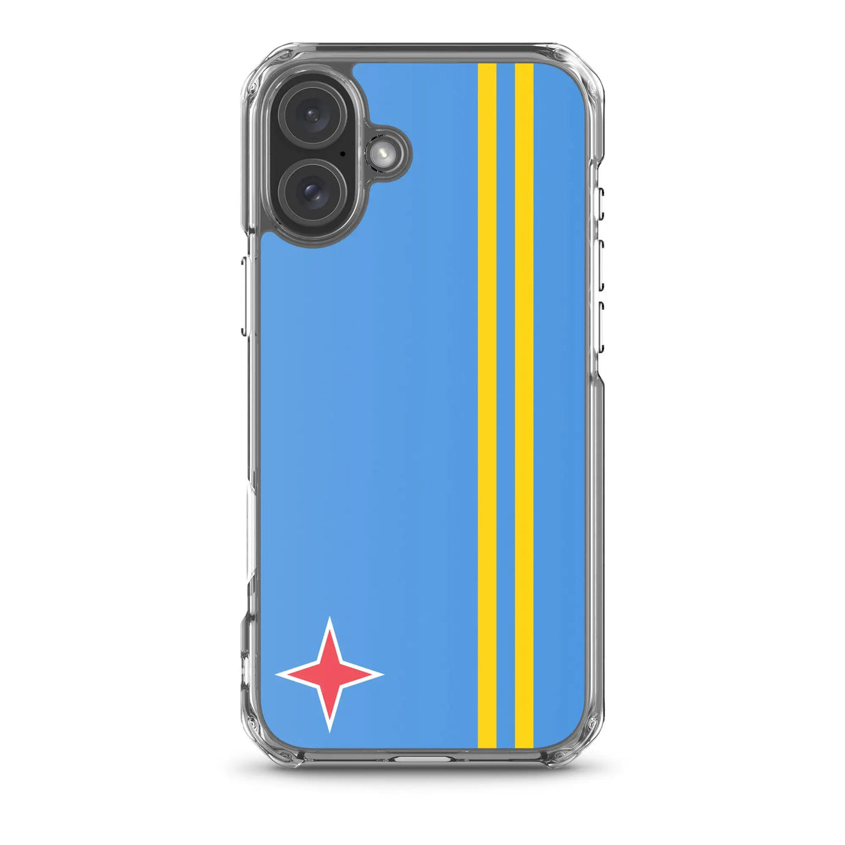 Coque iphone drapeau aruba souple antichoc transparente