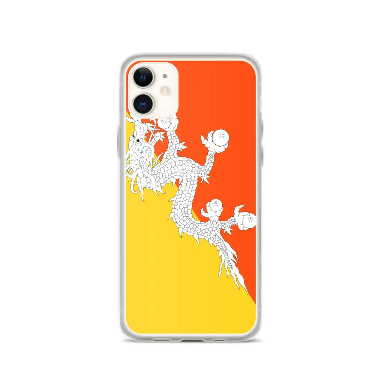 Coque iphone drapeau bhoutan souple antichoc transparente