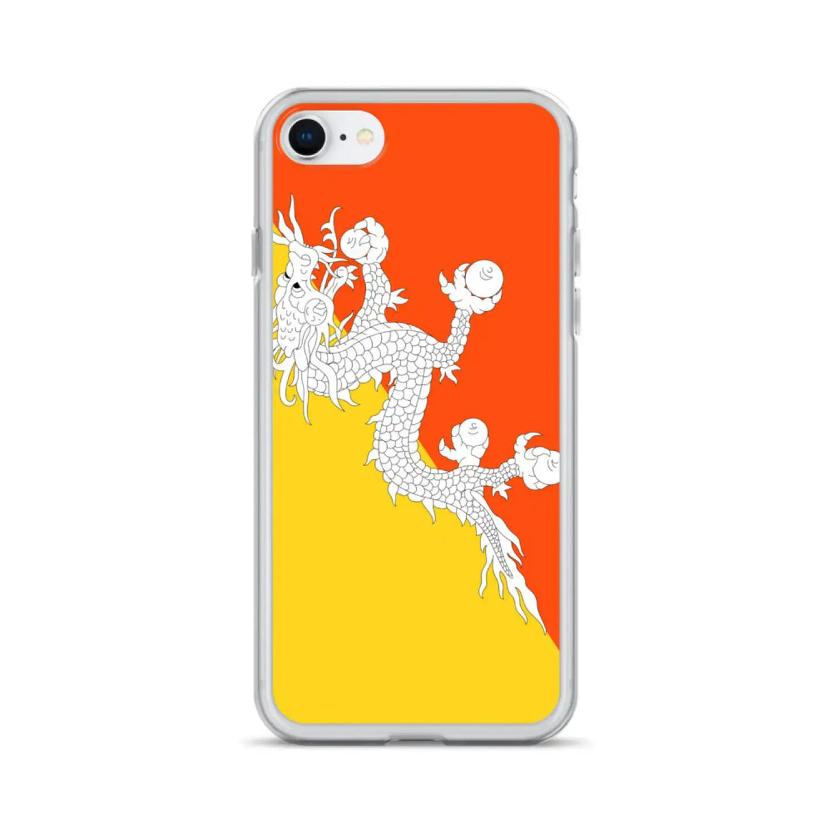 Coque iphone drapeau bhoutan souple antichoc transparente