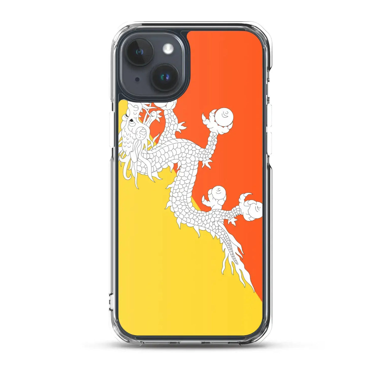 Coque iphone drapeau bhoutan souple antichoc transparente