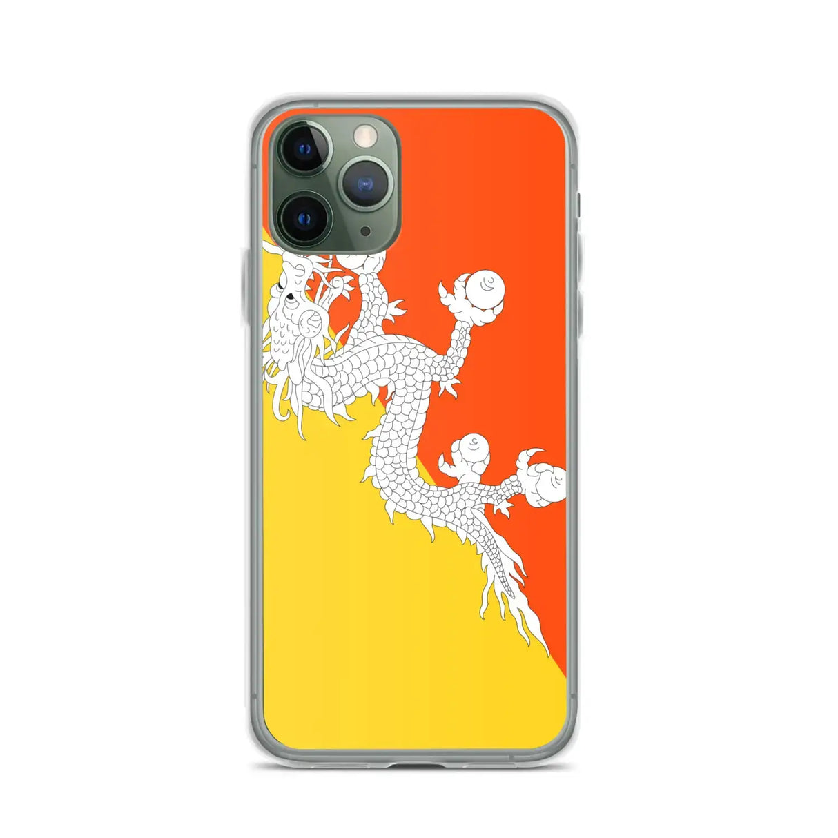 Coque iphone drapeau bhoutan souple antichoc transparente