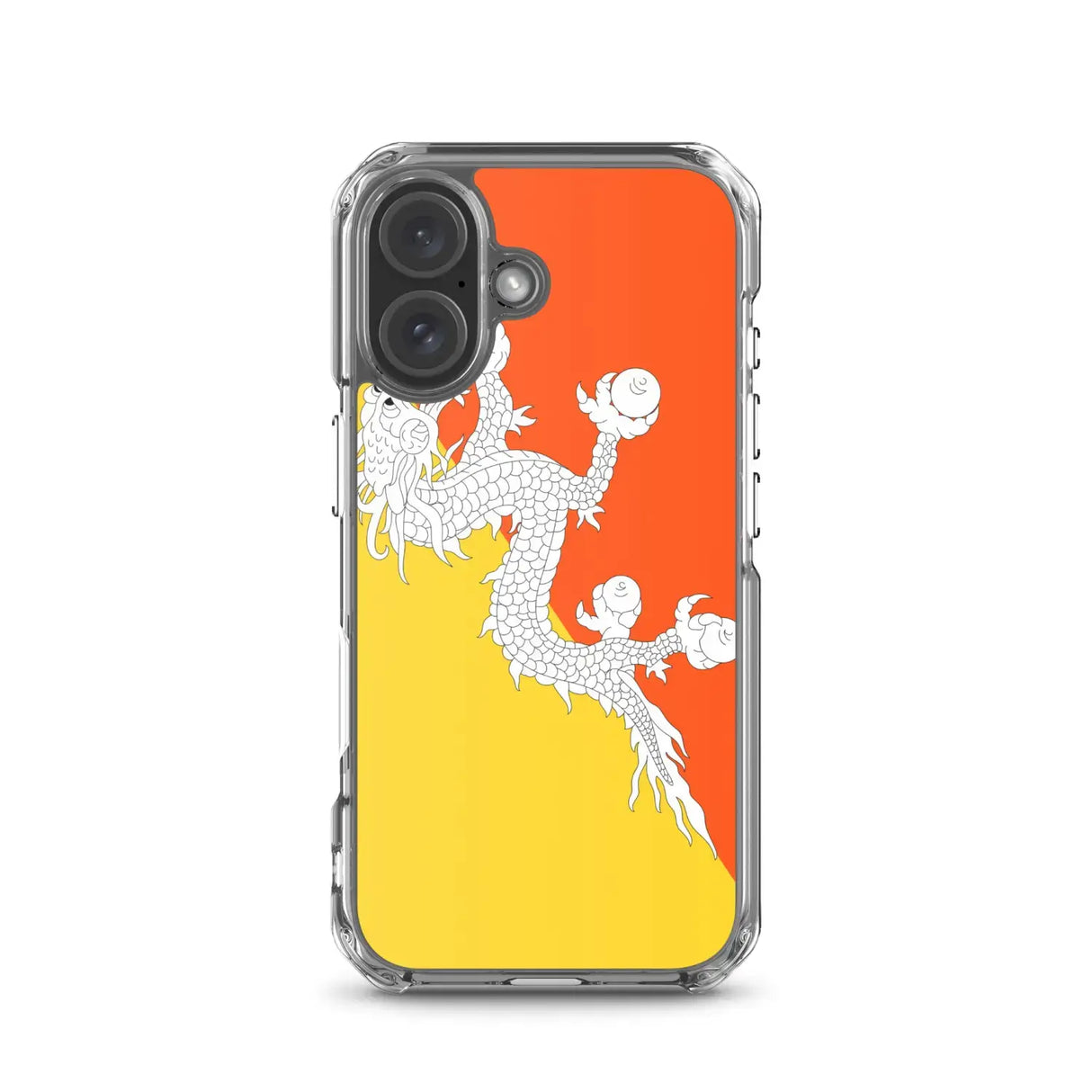 Coque iphone drapeau bhoutan souple antichoc transparente