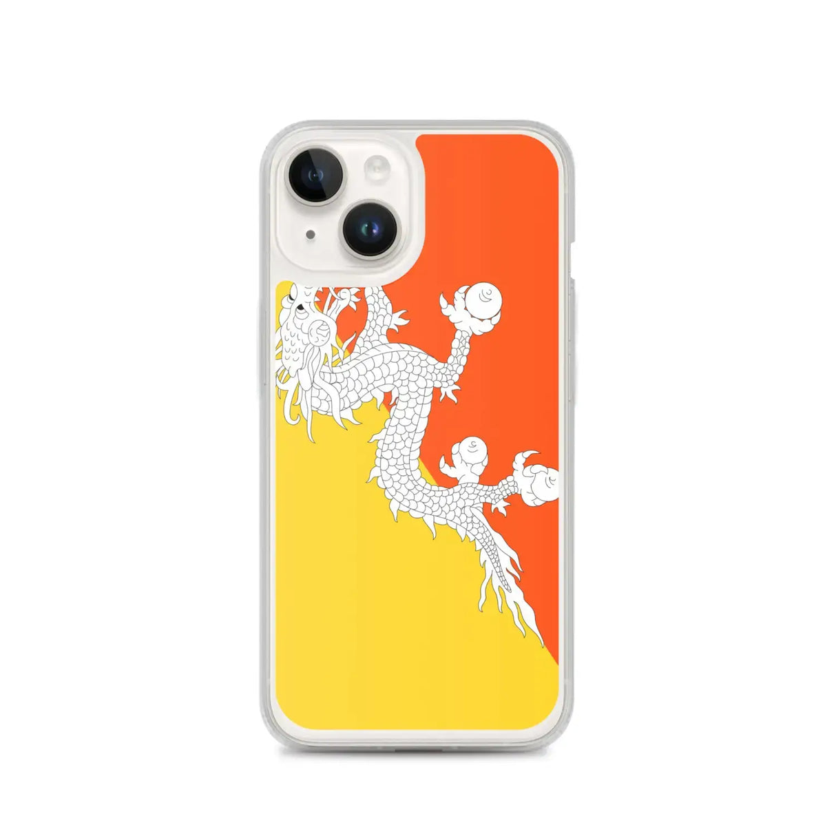 Coque iphone drapeau bhoutan souple antichoc transparente