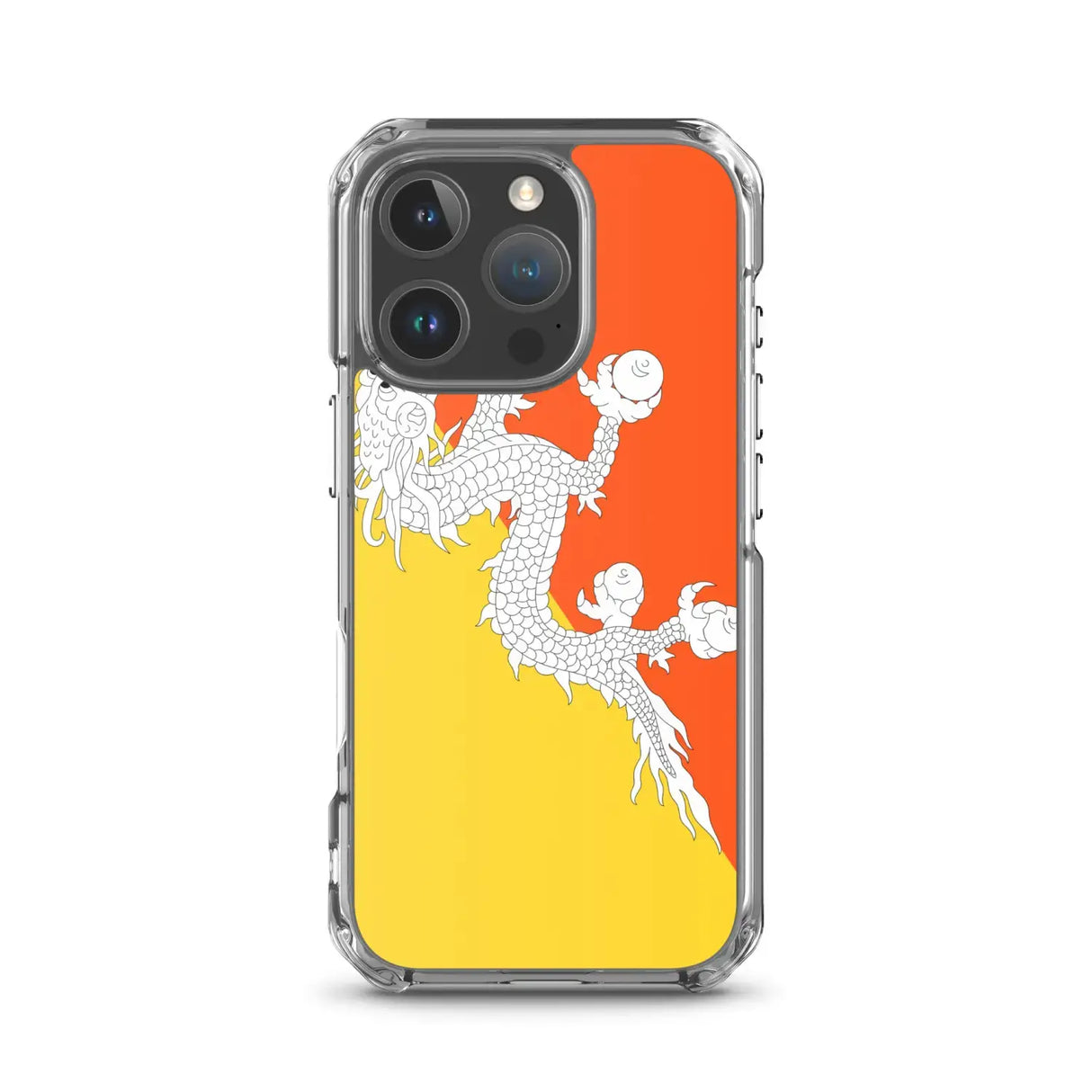 Coque iphone drapeau bhoutan souple antichoc transparente