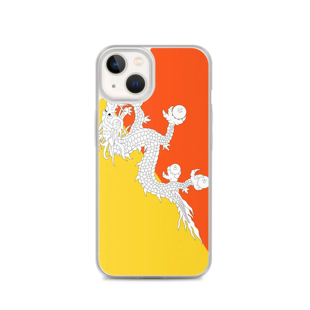 Coque iphone drapeau bhoutan souple antichoc transparente