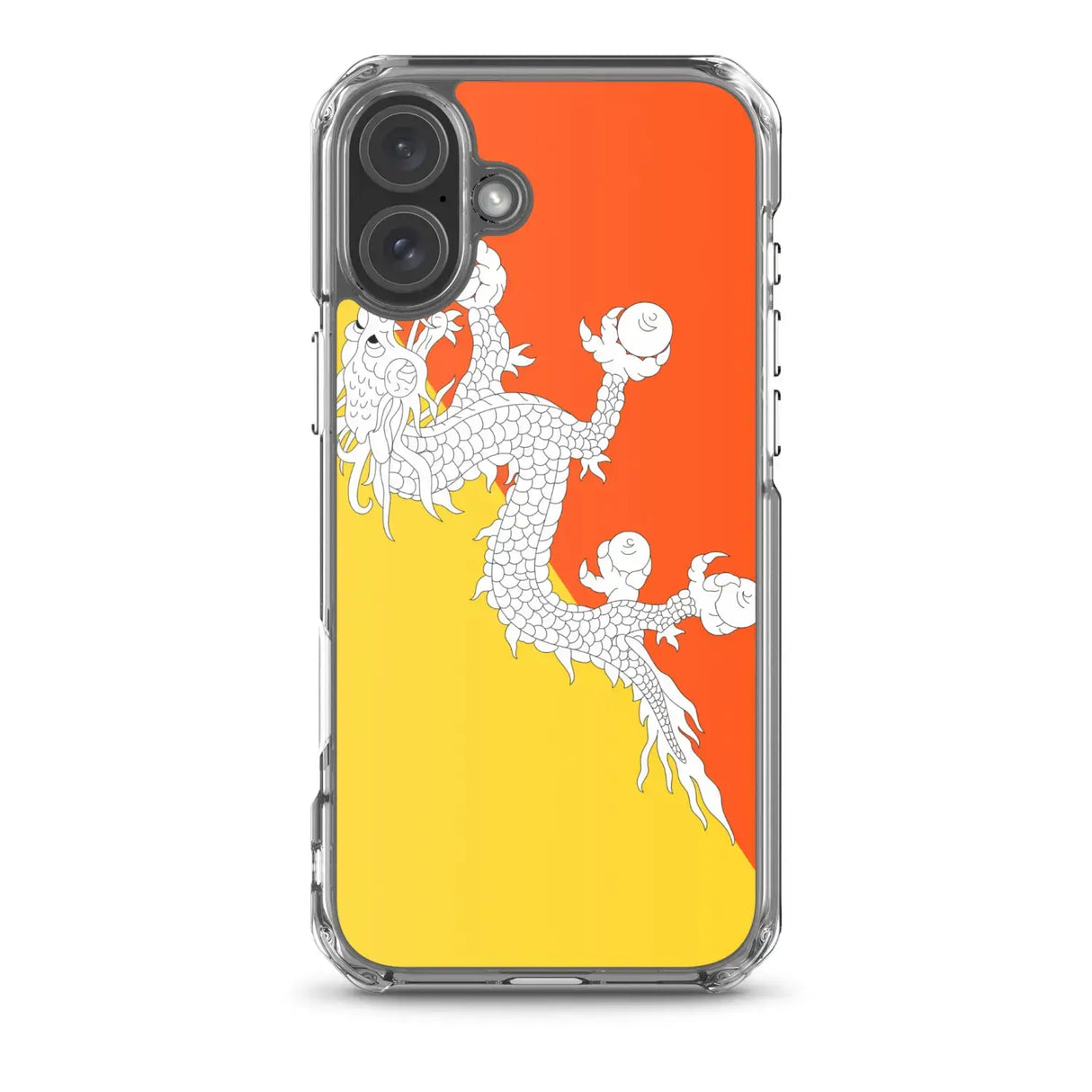 Coque iphone drapeau bhoutan souple antichoc transparente