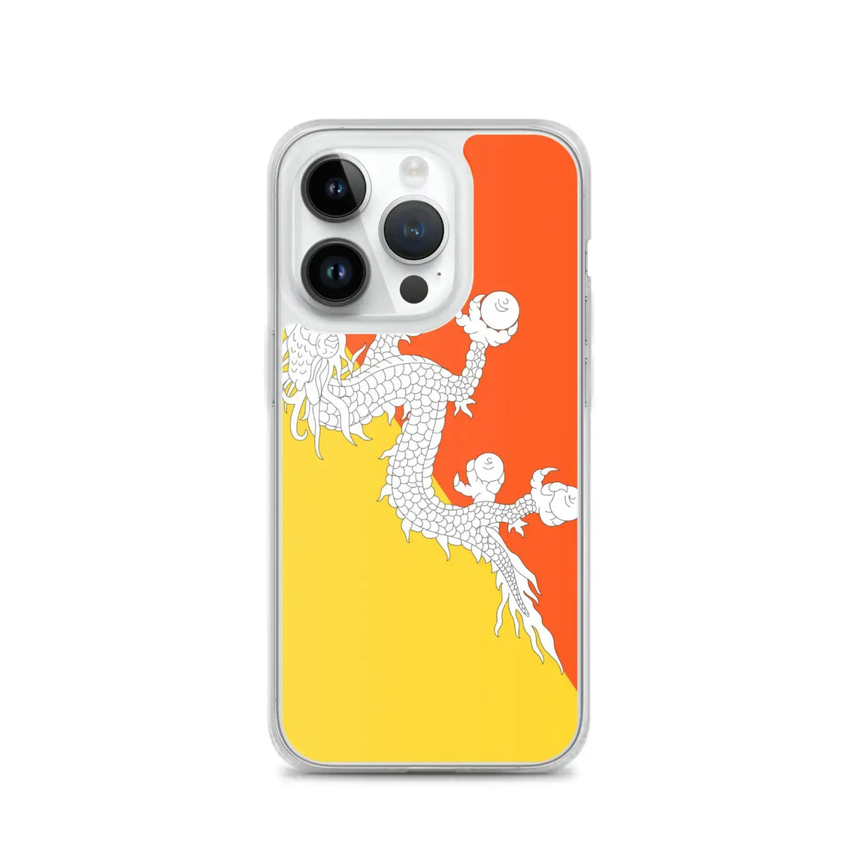 Coque iphone drapeau bhoutan souple antichoc transparente