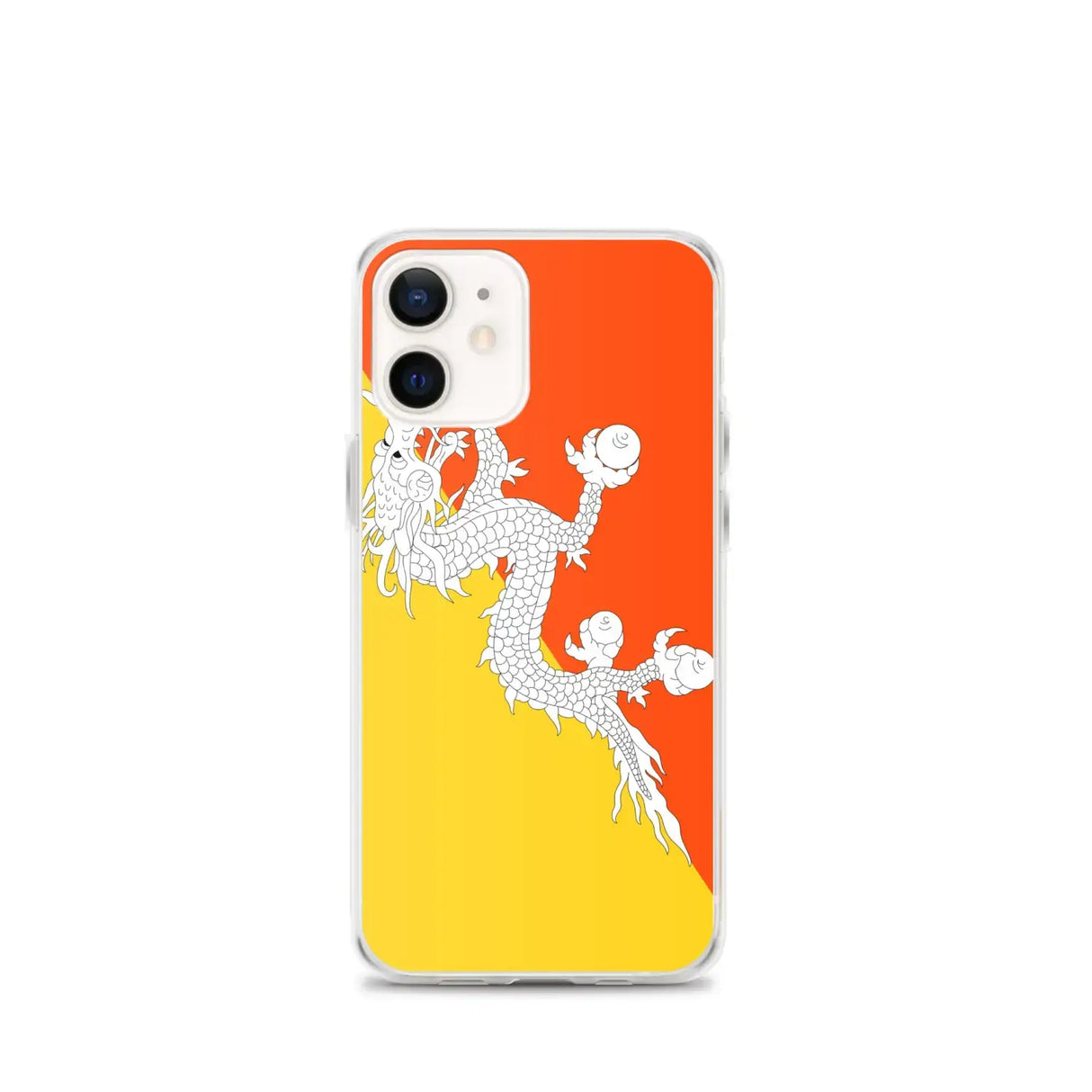 Coque iphone drapeau bhoutan souple antichoc transparente