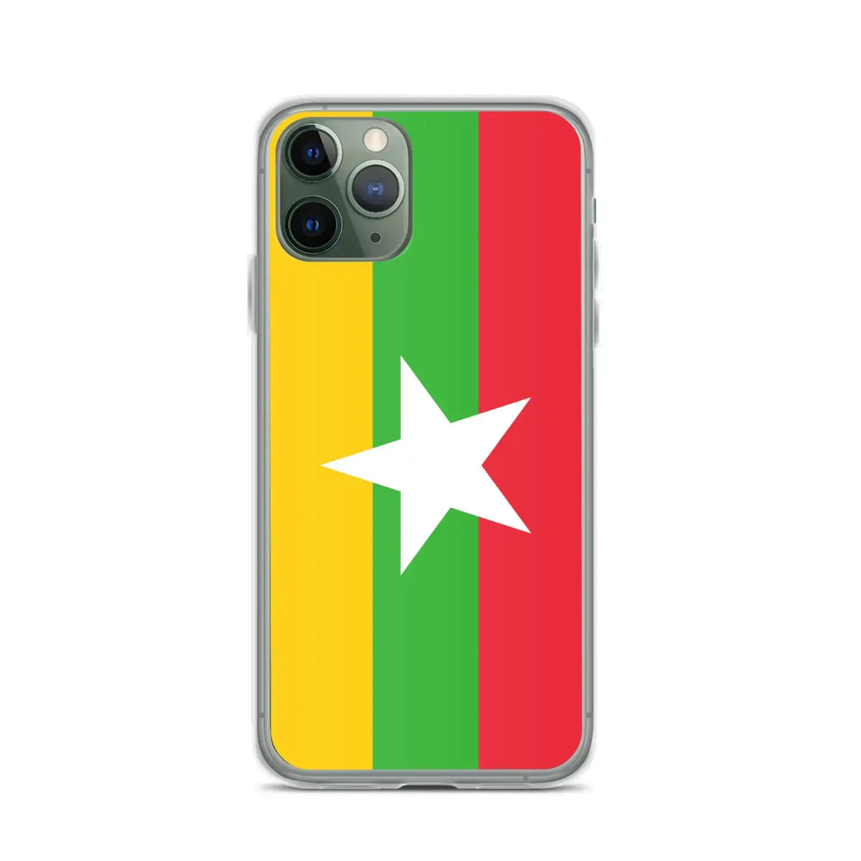 Coque iphone drapeau birmanie souple transparente antichoc