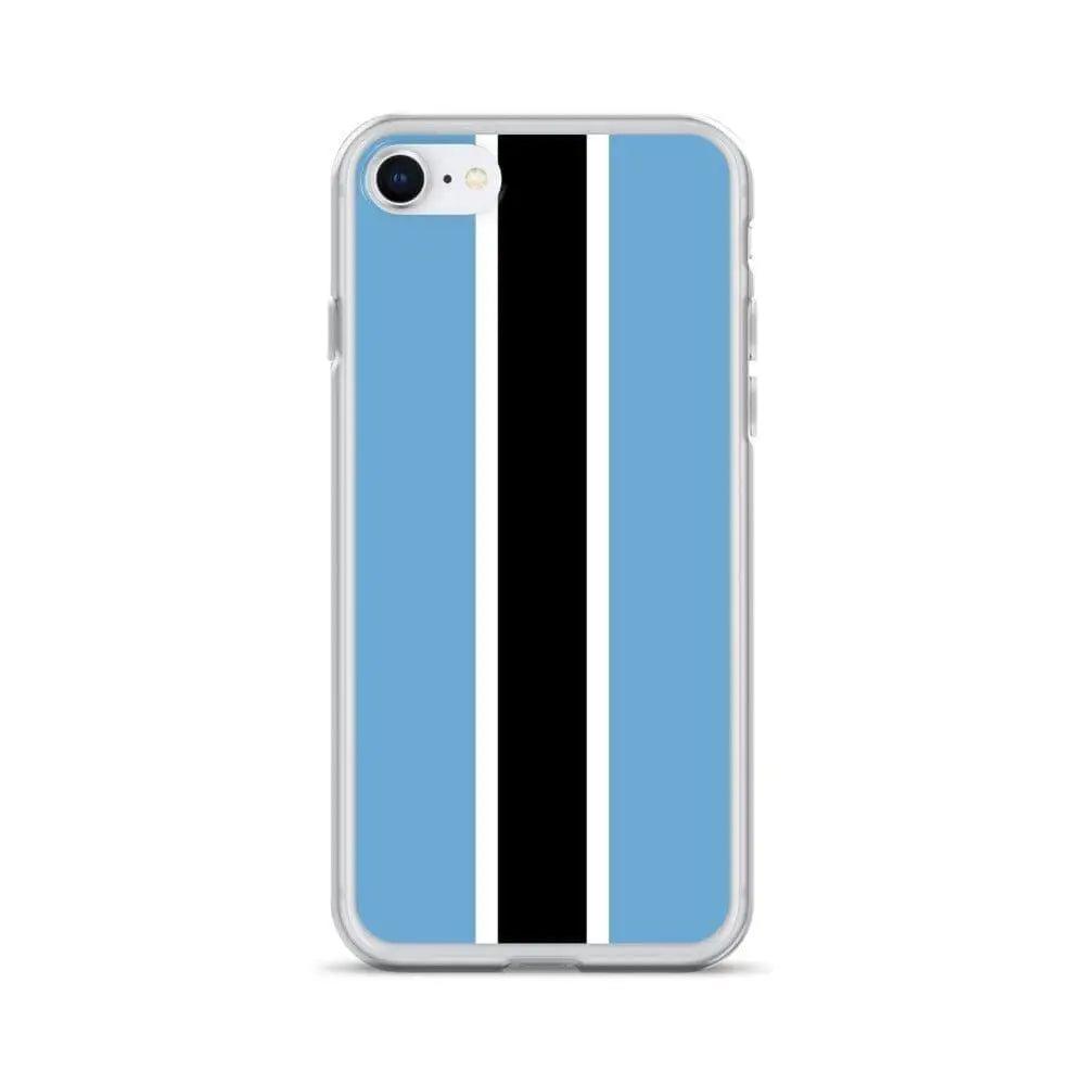 Coque iphone drapeau botswana souple antichoc transparente