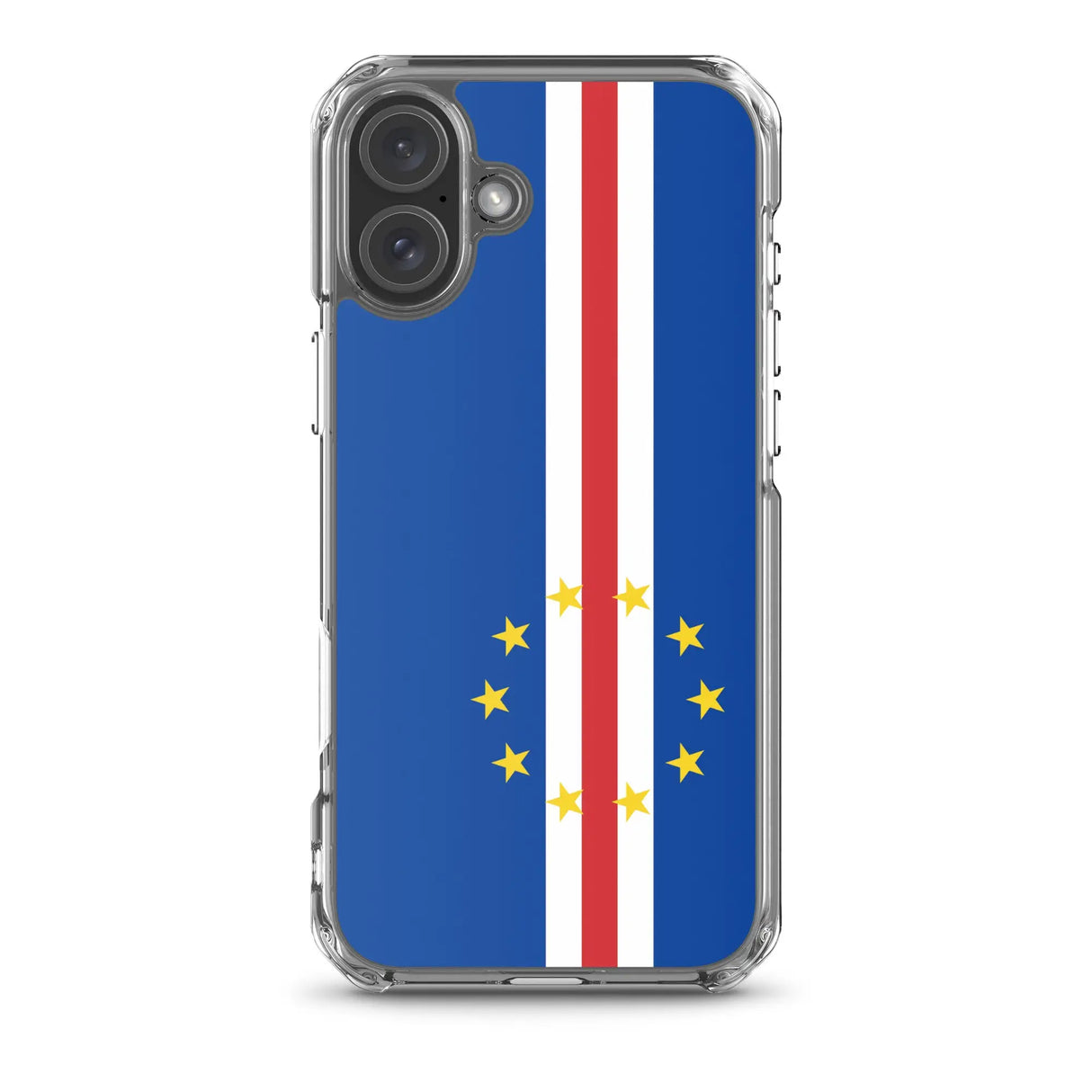 Coque iphone drapeau cap-vert souple antichoc transparente