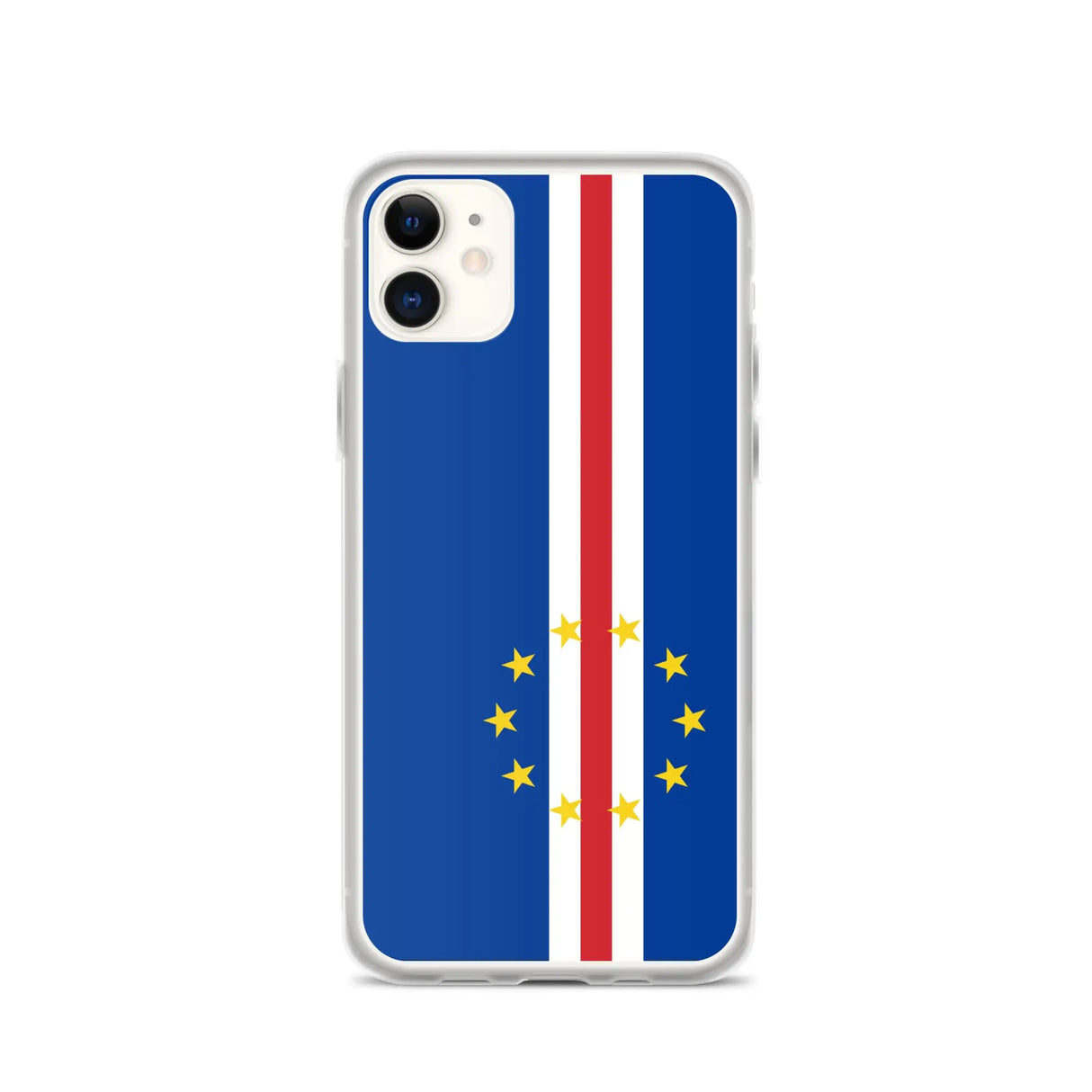 Coque iphone drapeau cap-vert souple antichoc transparente