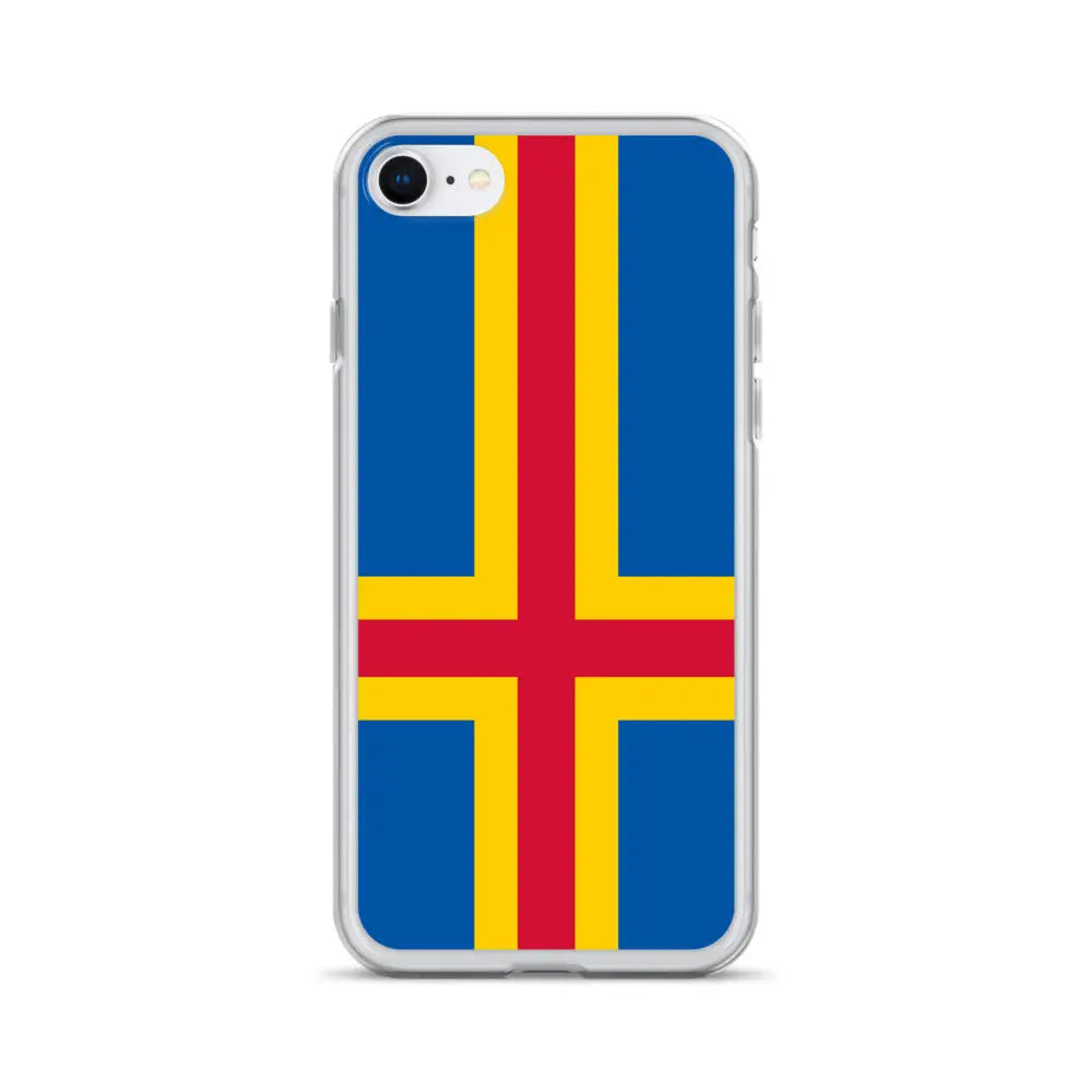 Coque iphone drapeau d’åland souple résistante antichoc