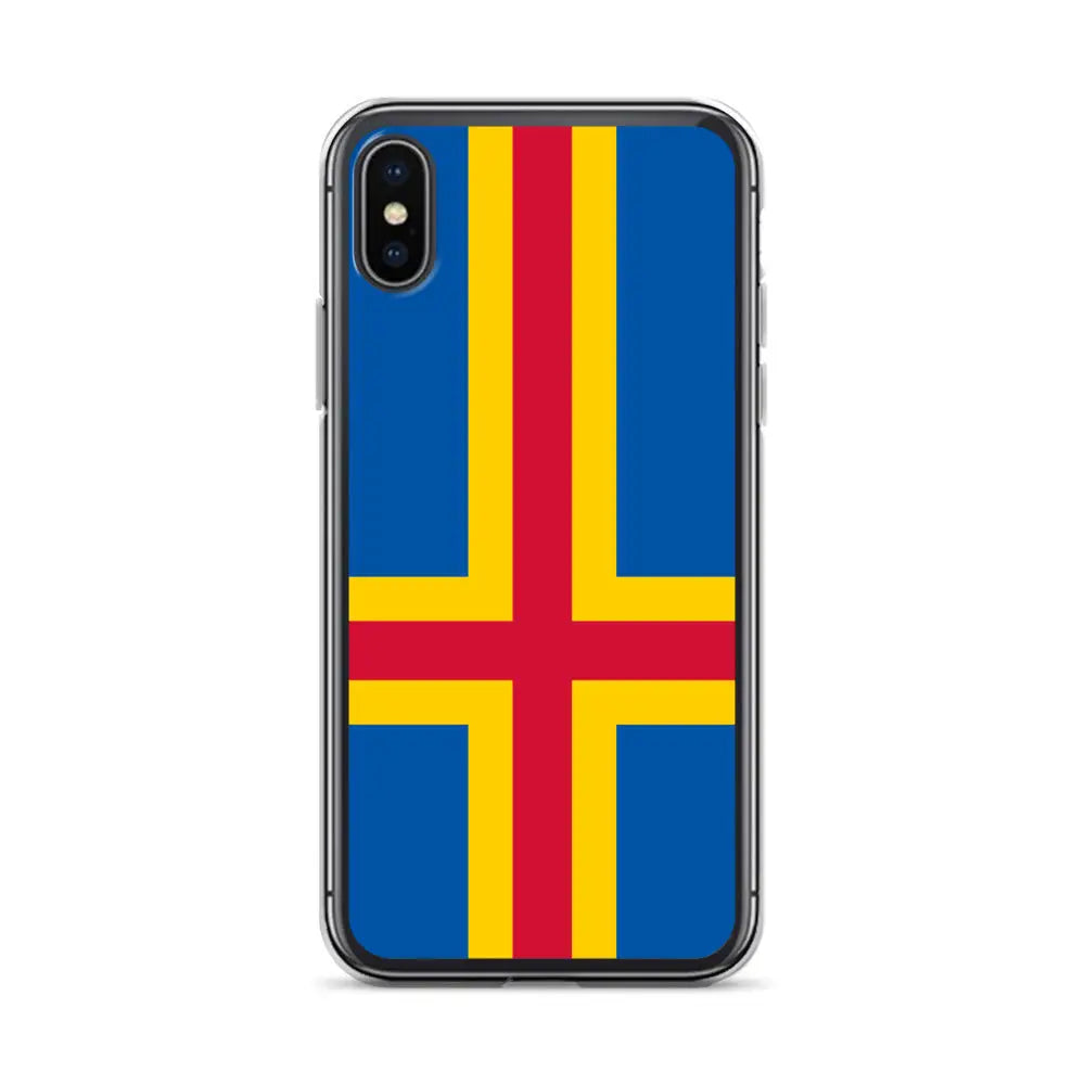 Coque iphone drapeau d’åland souple résistante antichoc