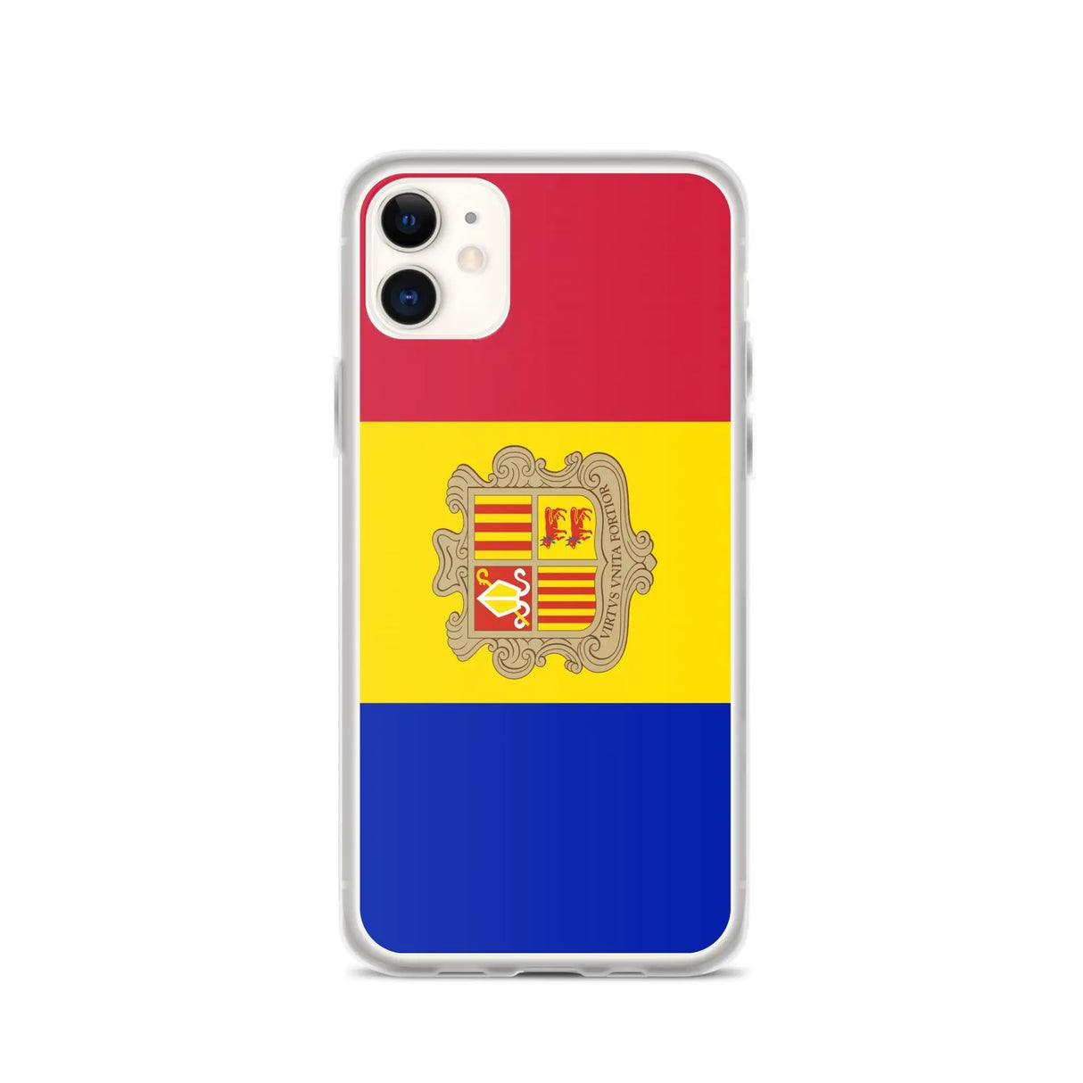 Coque iphone drapeau d’andorre souple antichoc transparente