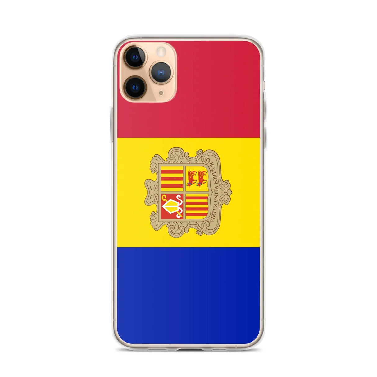 Coque iphone drapeau d’andorre souple antichoc transparente