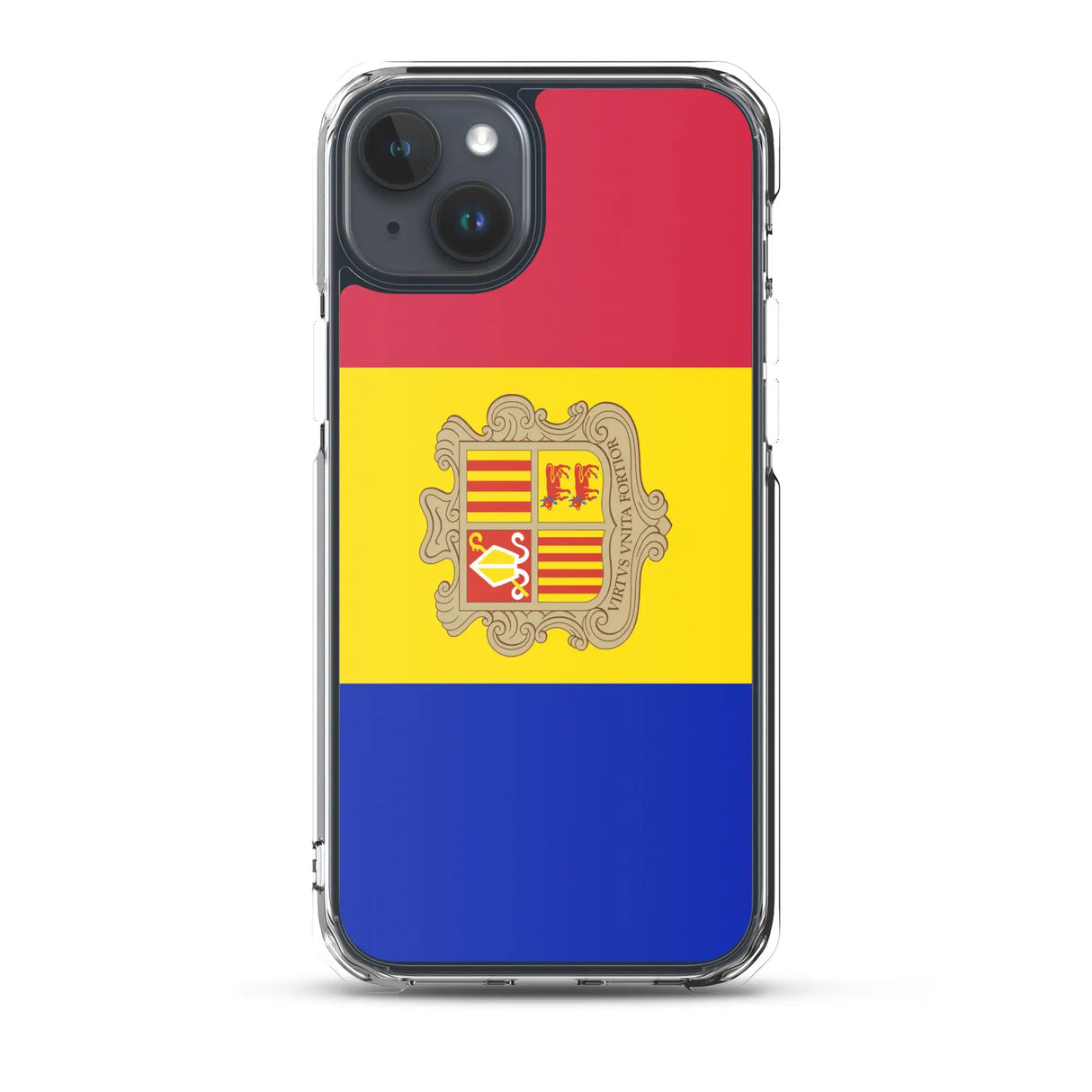Coque iphone drapeau d’andorre souple antichoc transparente