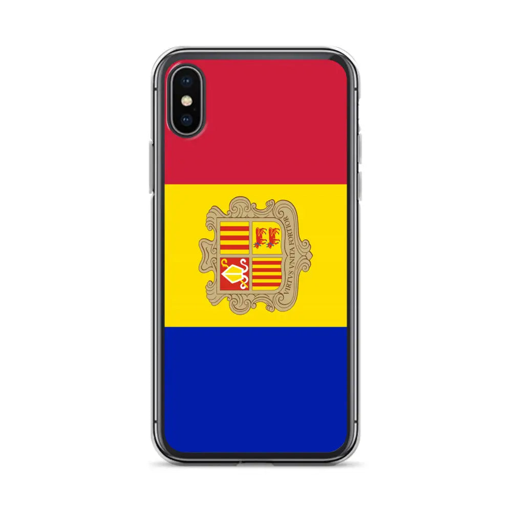 Coque iphone drapeau d’andorre souple antichoc transparente