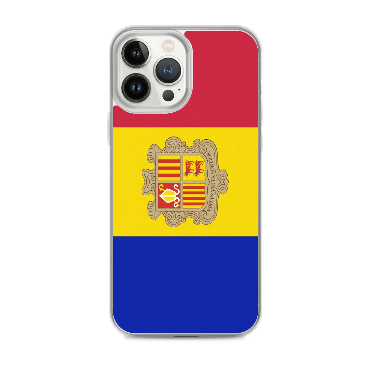 Coque iphone drapeau d’andorre souple antichoc transparente