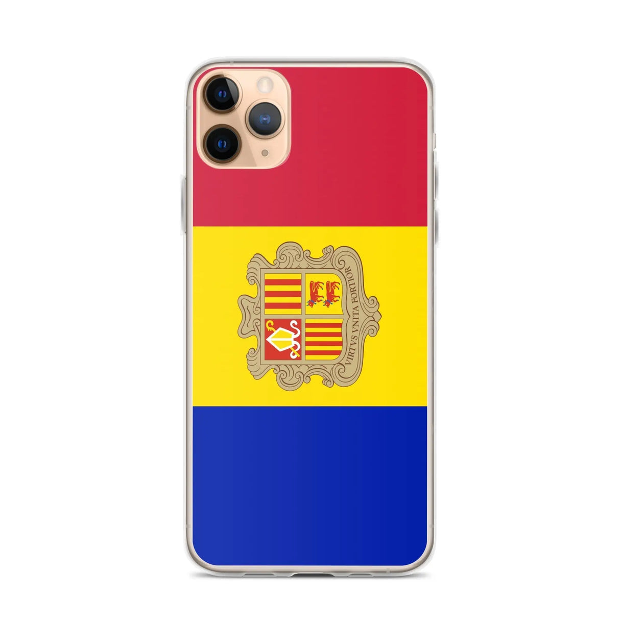 Coque iphone drapeau d’andorre souple antichoc transparente