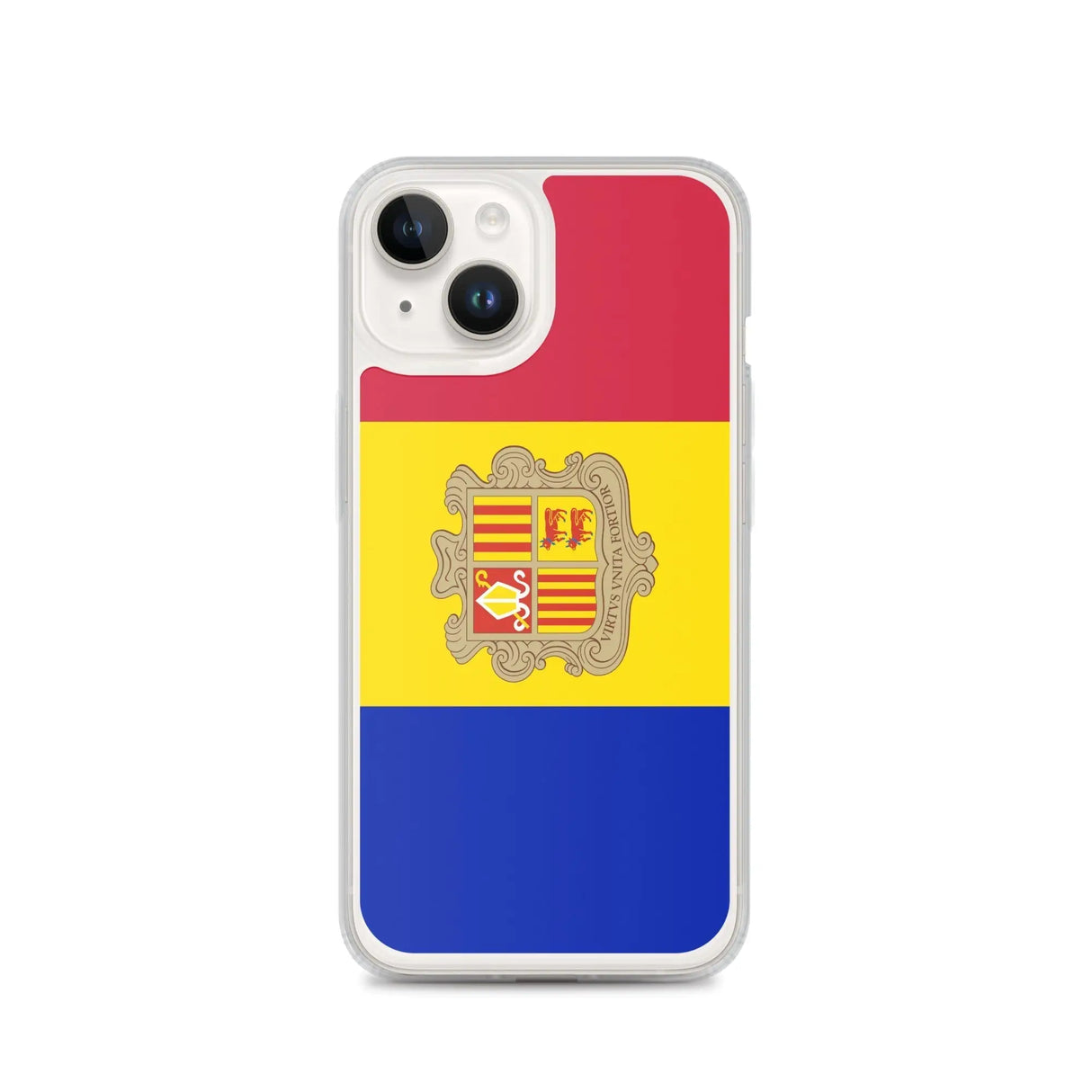 Coque iphone drapeau d’andorre souple antichoc transparente