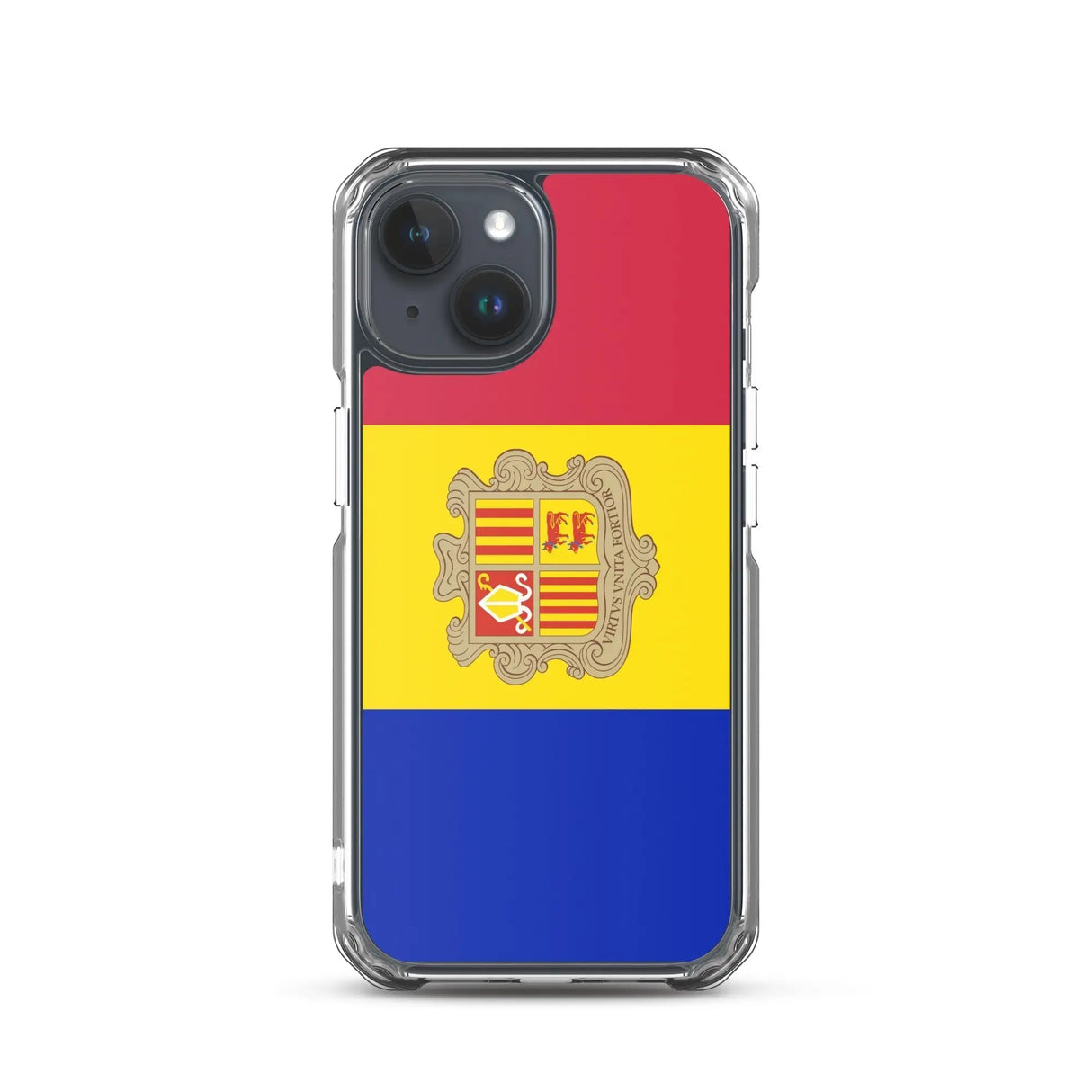 Coque iphone drapeau d’andorre souple antichoc transparente