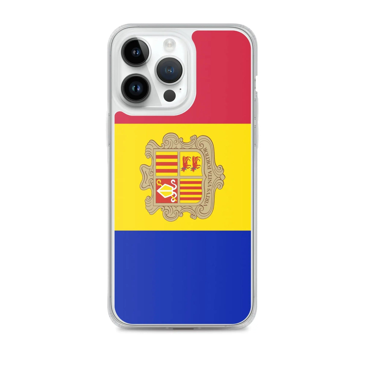 Coque iphone drapeau d’andorre souple antichoc transparente