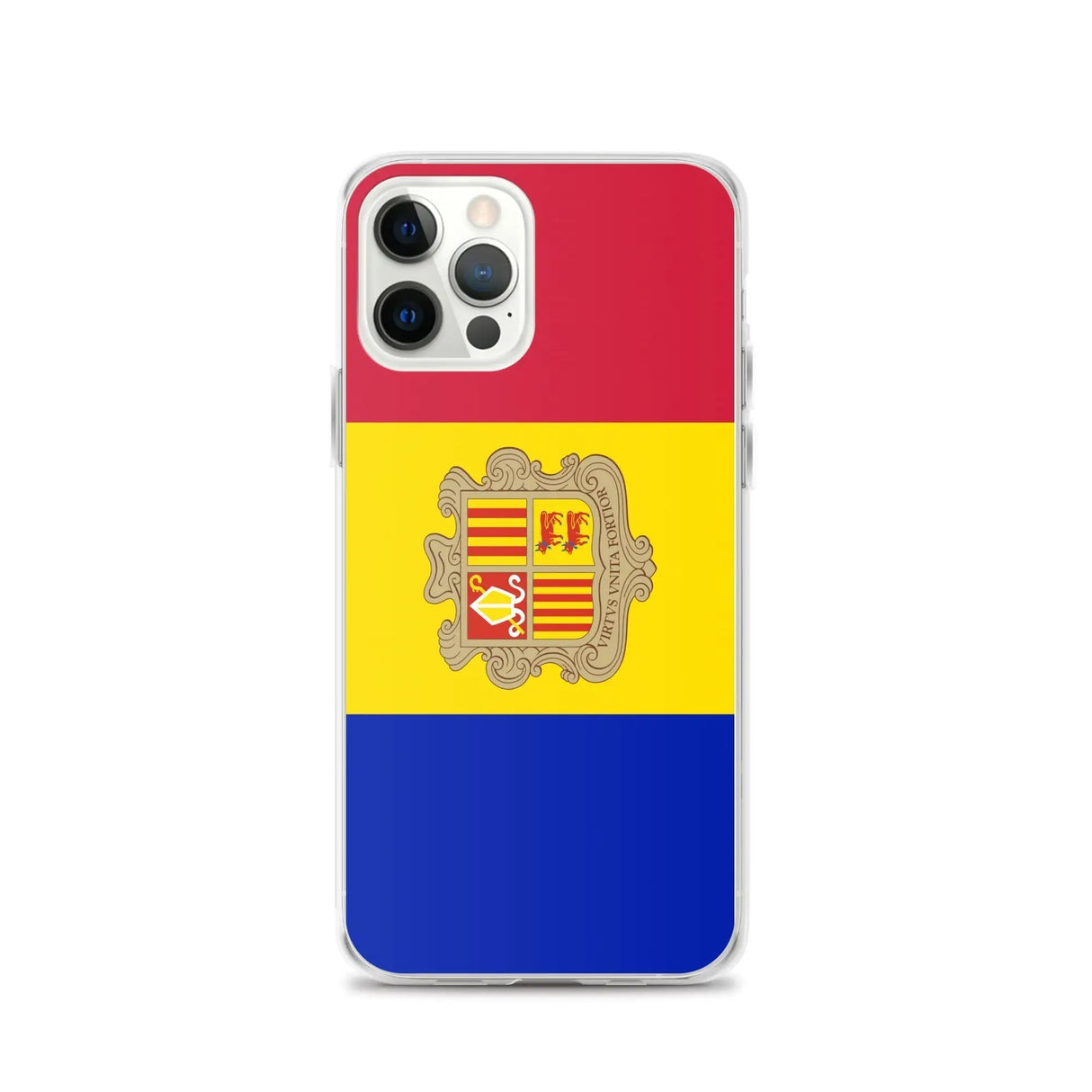 Coque iphone drapeau d’andorre souple antichoc transparente