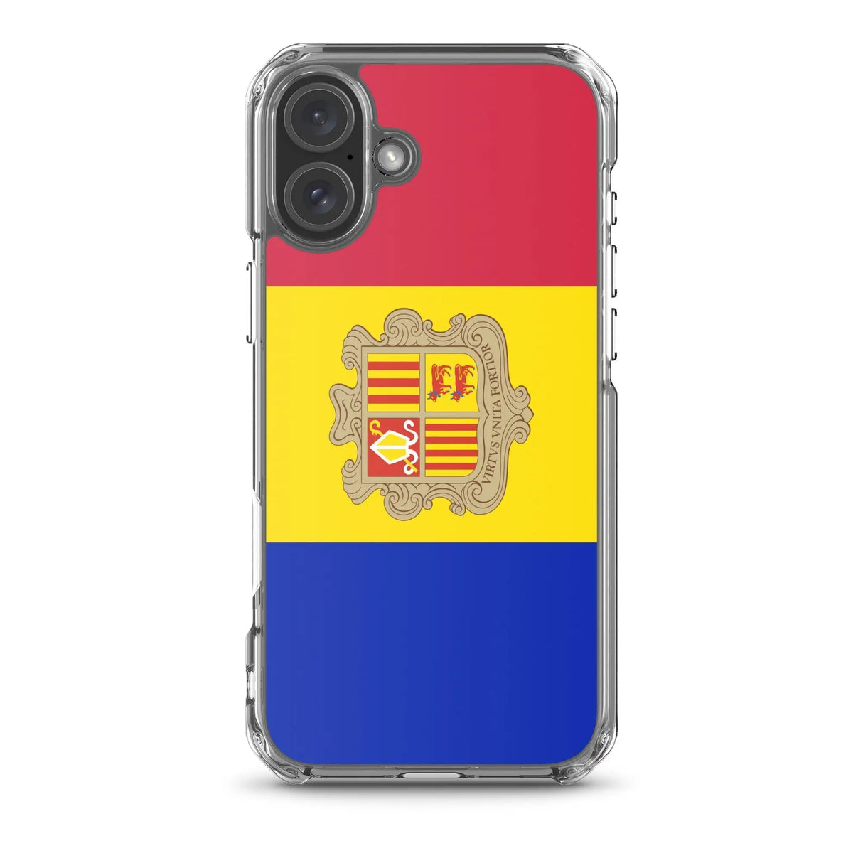 Coque iphone drapeau d’andorre souple antichoc transparente
