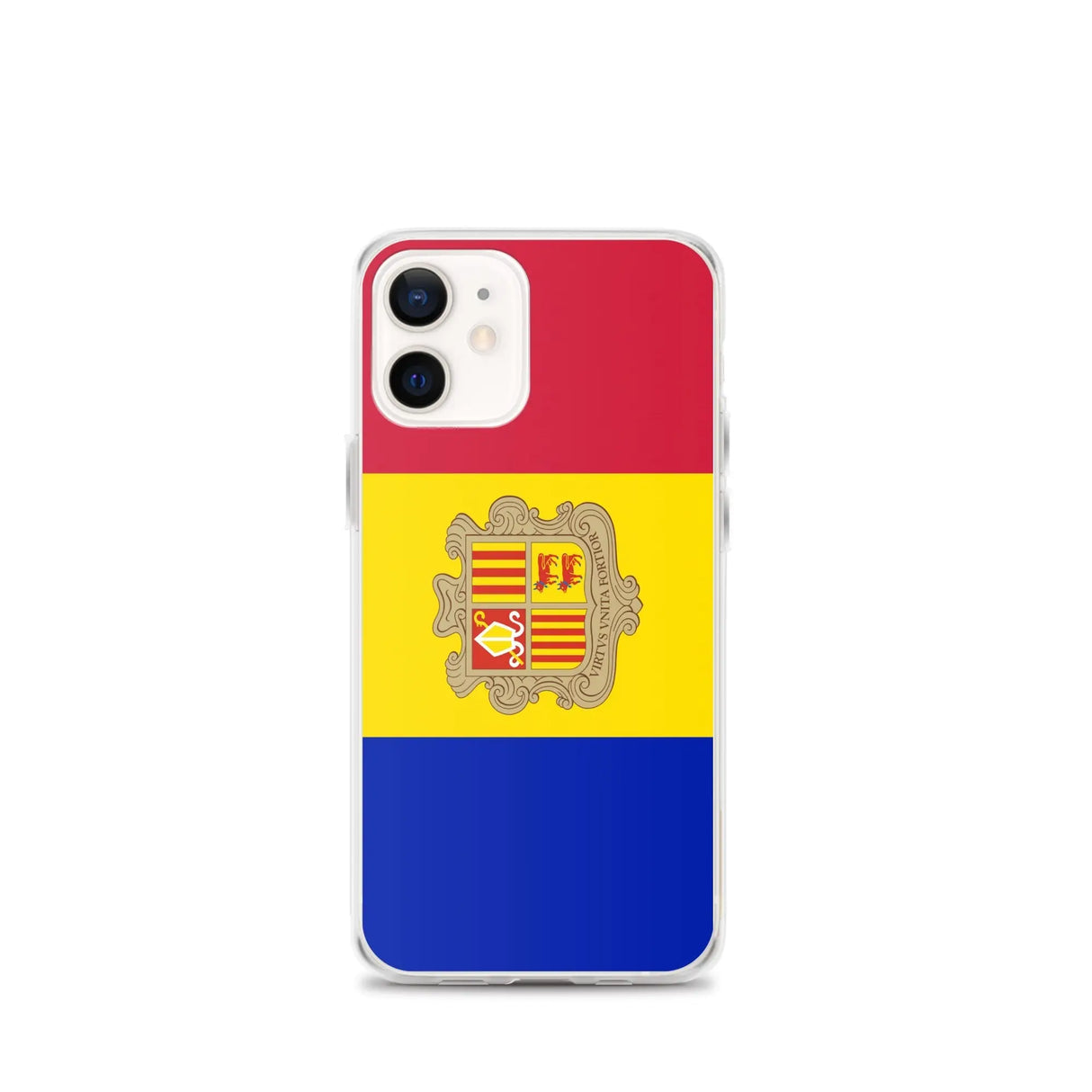 Coque iphone drapeau d’andorre souple antichoc transparente