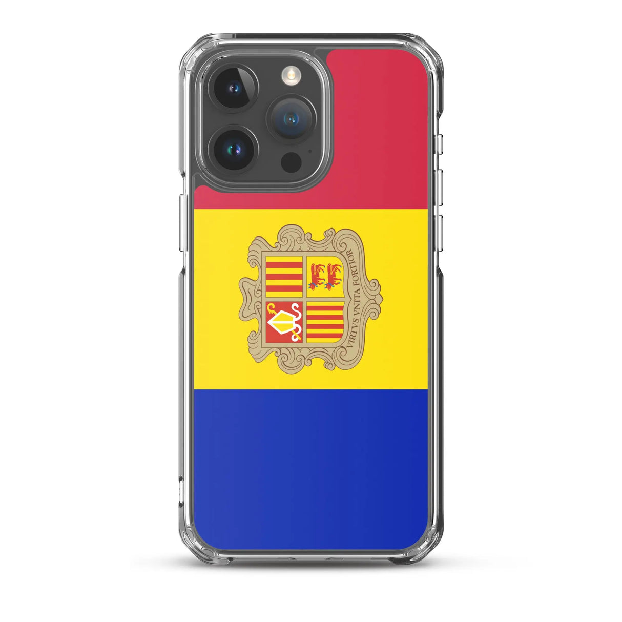Coque iphone drapeau d’andorre souple antichoc transparente