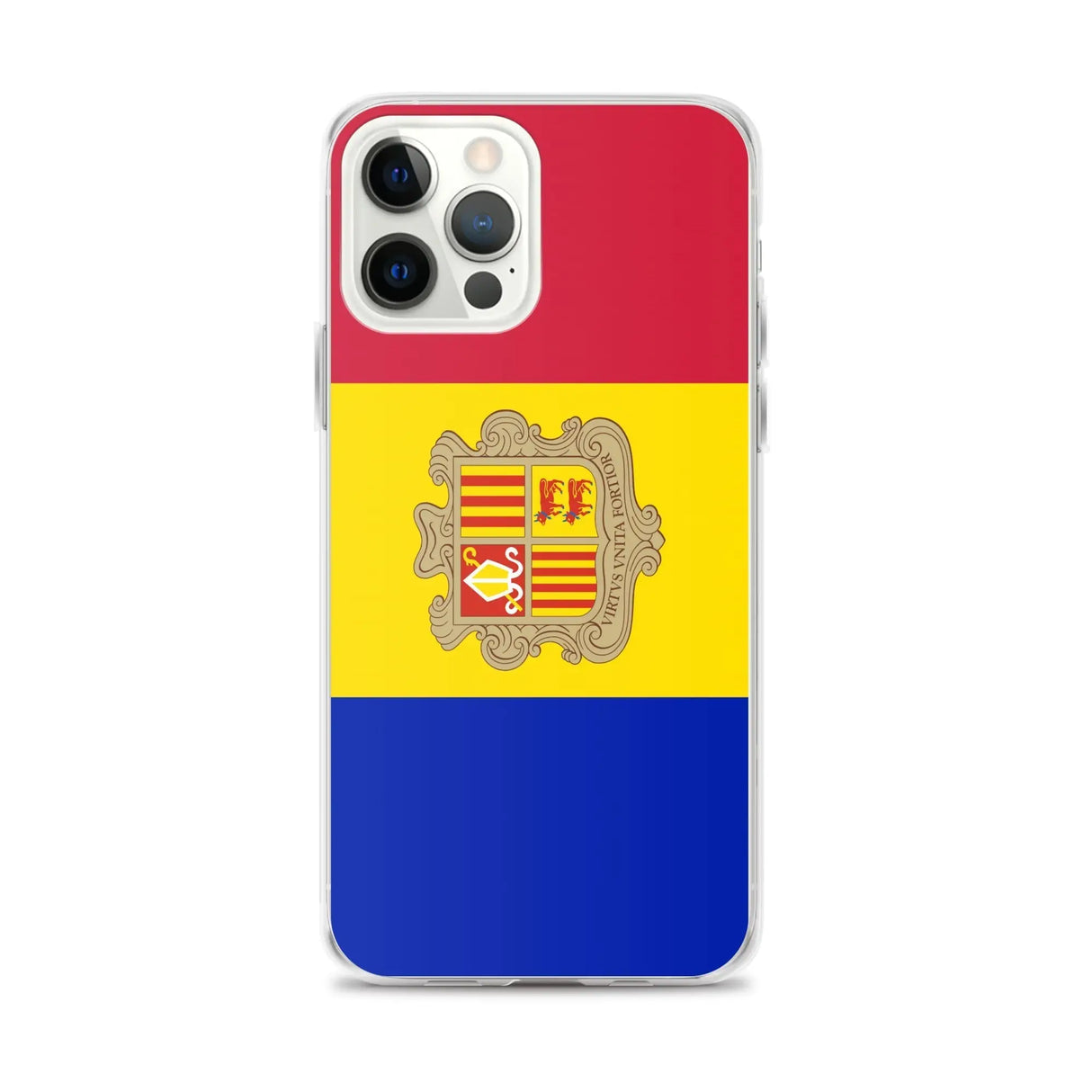 Coque iphone drapeau d’andorre souple antichoc transparente