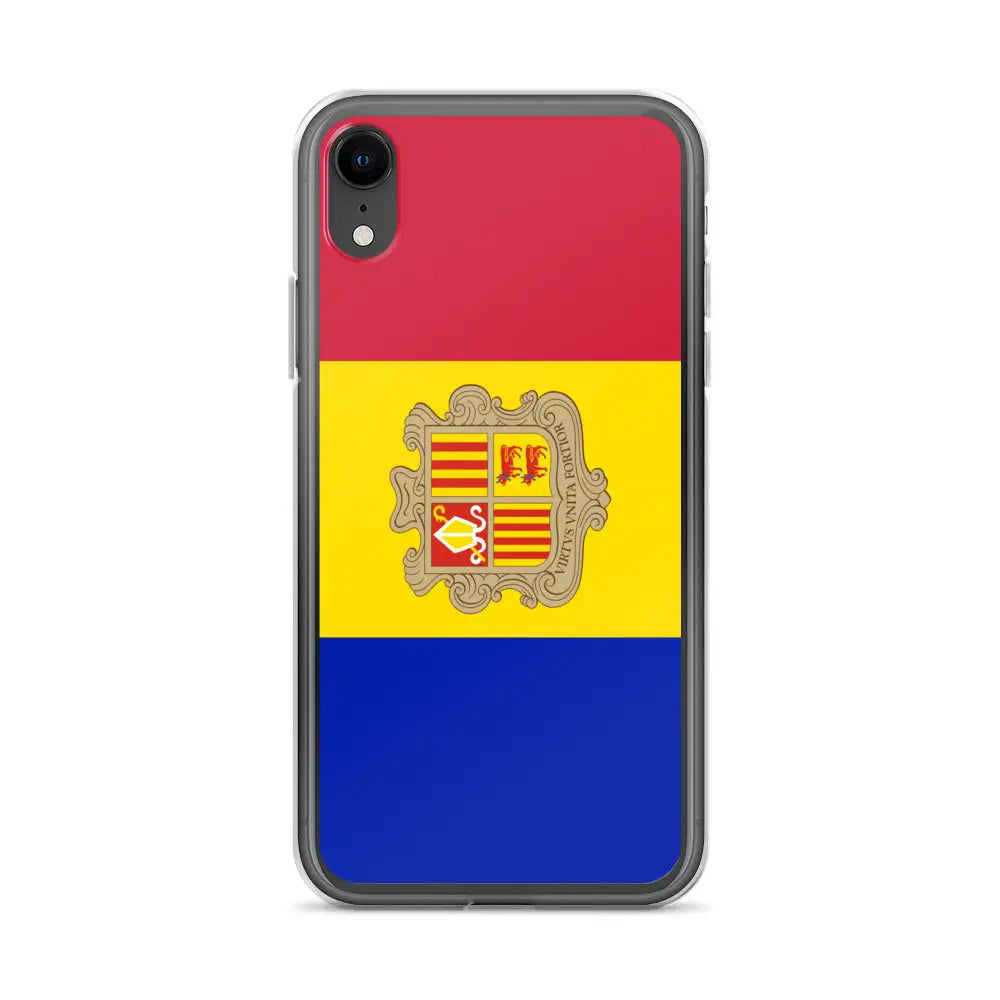 Coque iphone drapeau d’andorre souple antichoc transparente