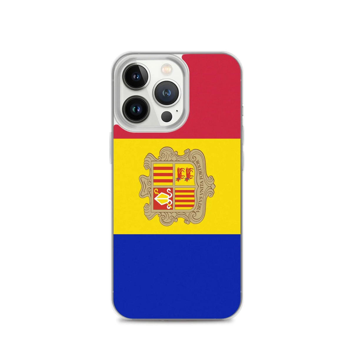 Coque iphone drapeau d’andorre souple antichoc transparente