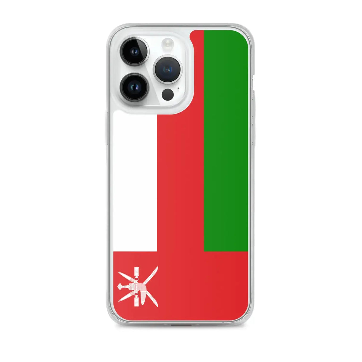 Coque iphone drapeau d’oman souple antichoc transparente