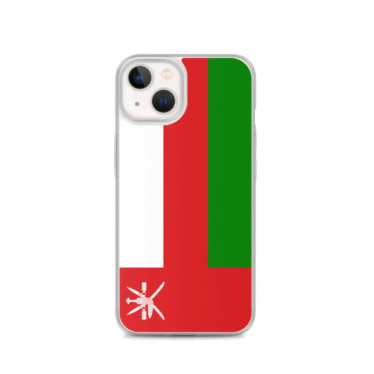 Coque iphone drapeau d’oman souple antichoc transparente