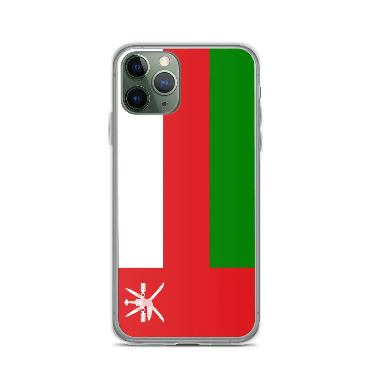 Coque iphone drapeau d’oman souple antichoc transparente