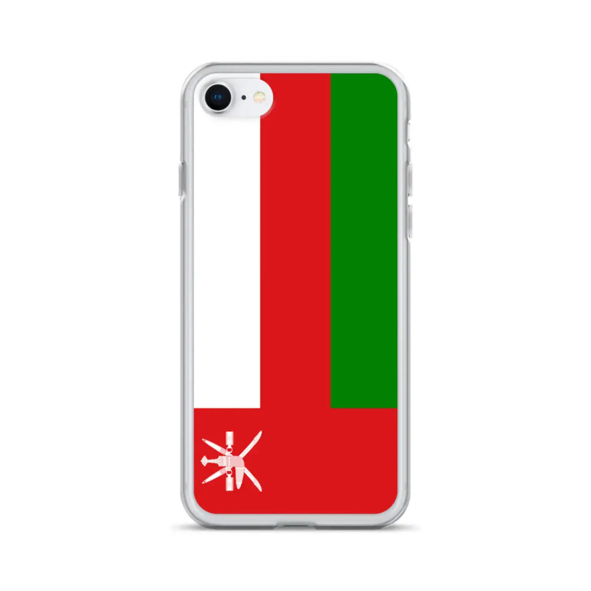 Coque iphone drapeau d’oman souple antichoc transparente