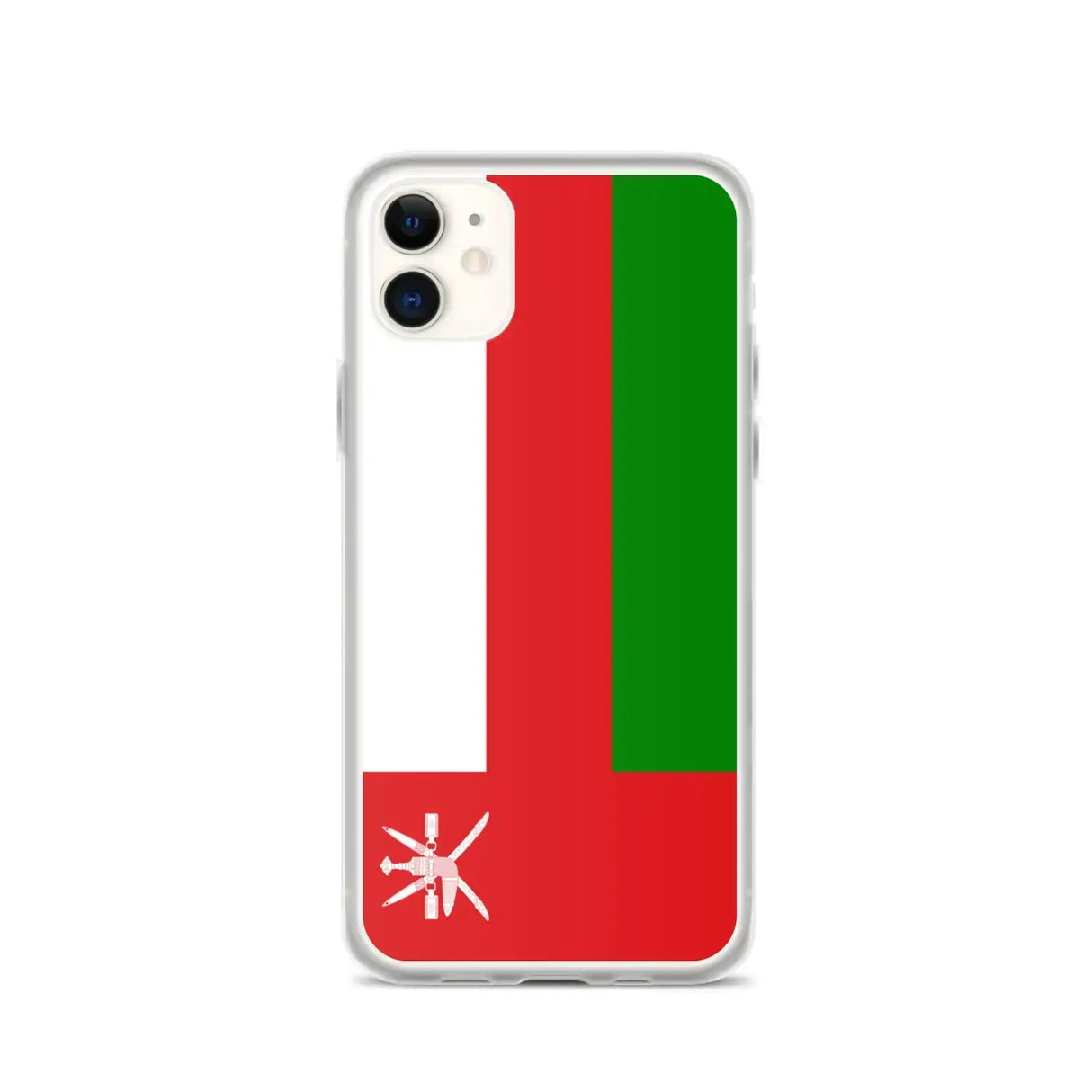 Coque iphone drapeau d’oman souple antichoc transparente